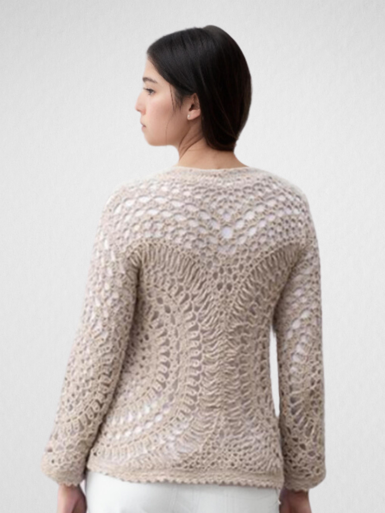 Delicate Lace Scallop Cardigan