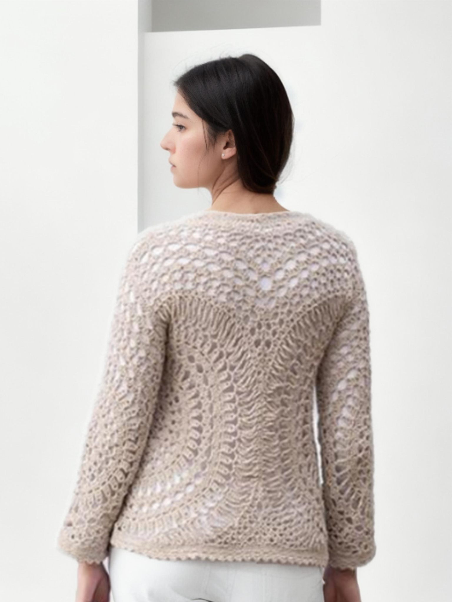 Delicate Lace Scallop Cardigan