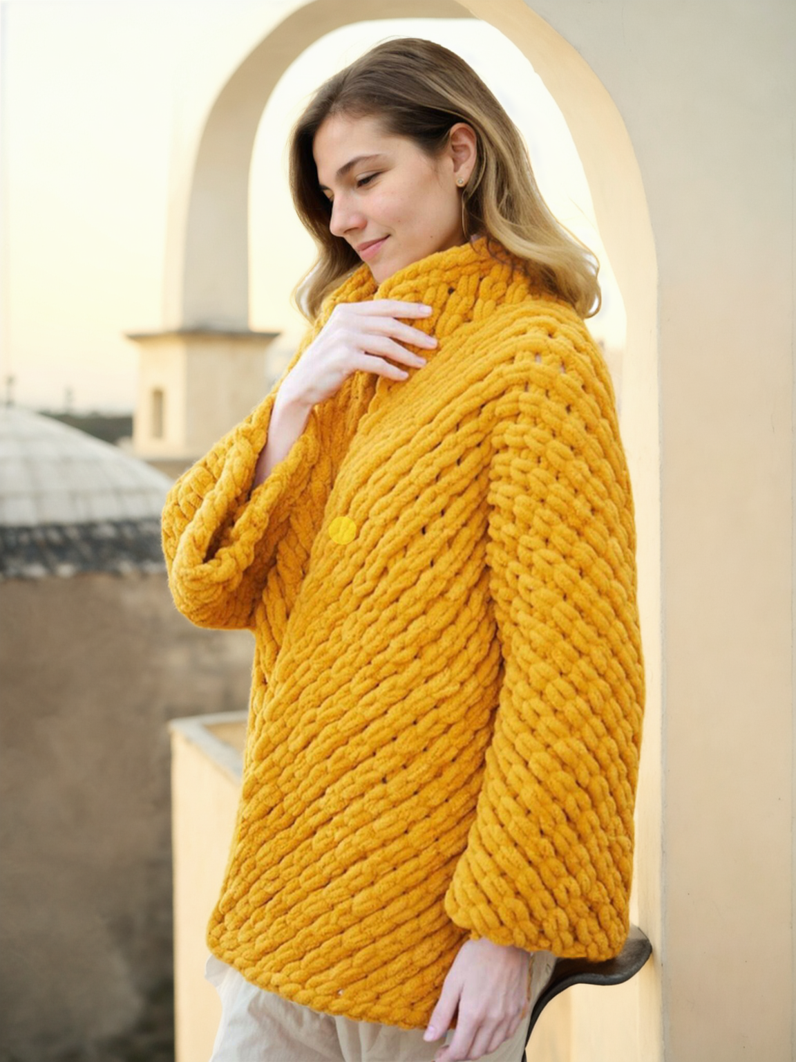 Chunky Mustard Cardigan