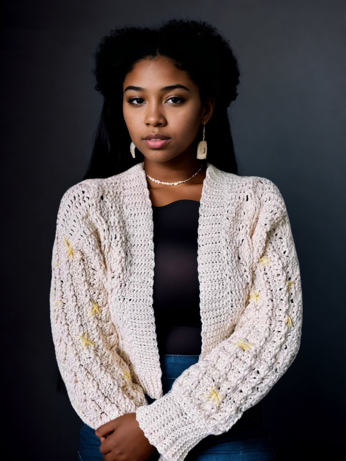 Criss-Cross Charm Crop Cardigan