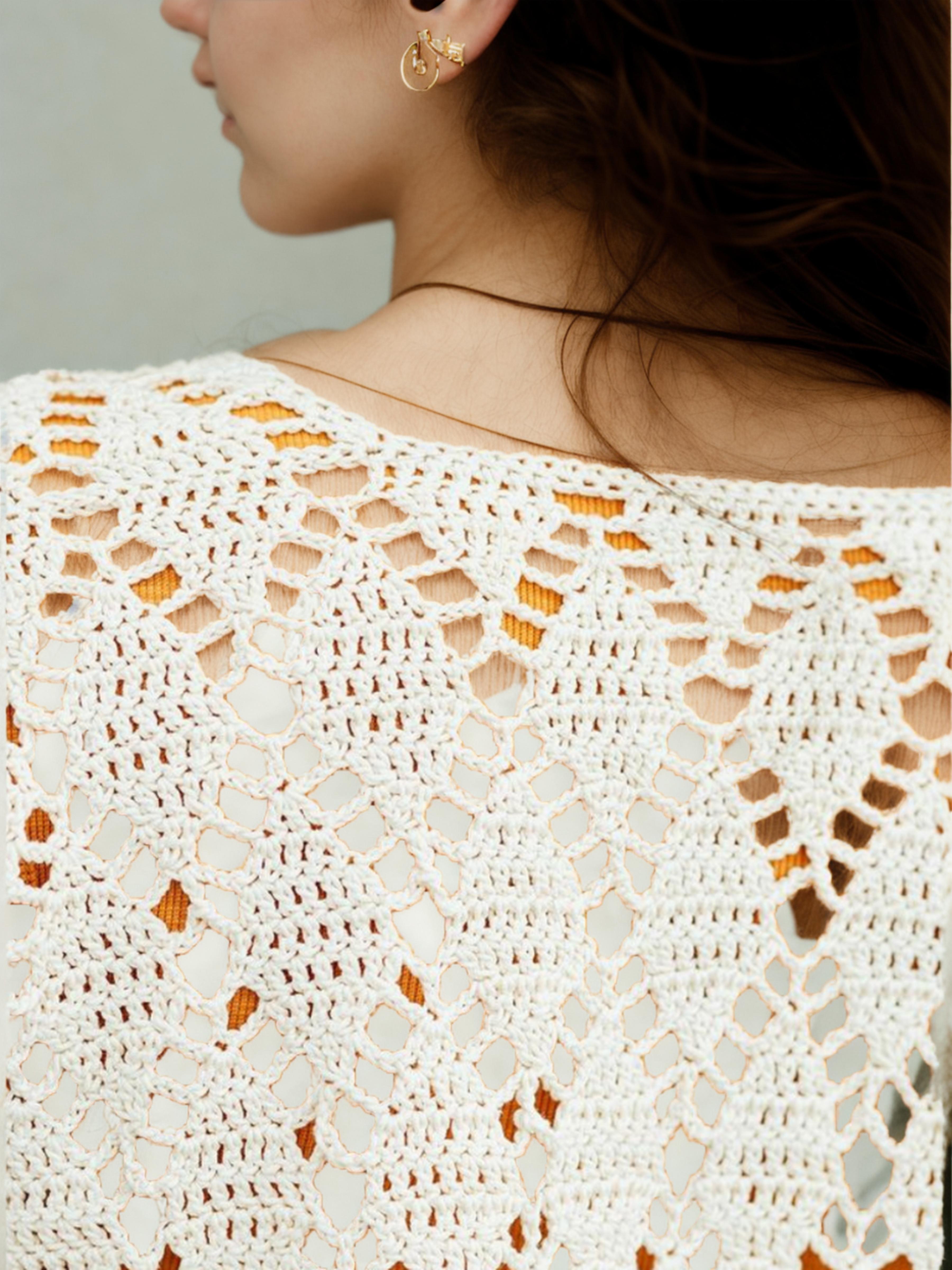 Camel Stitch Lace Front Cardigan