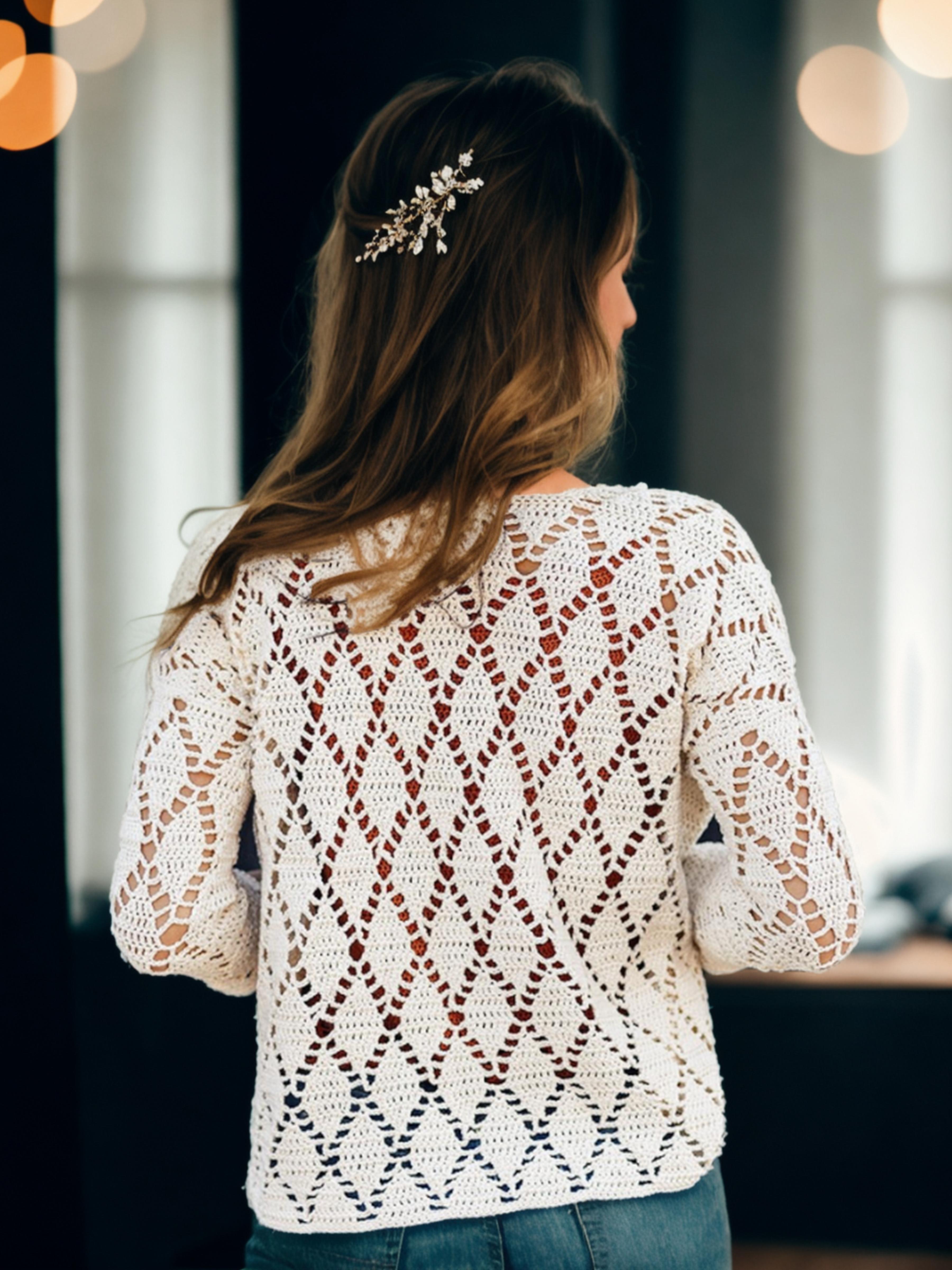 Camel Stitch Lace Front Cardigan