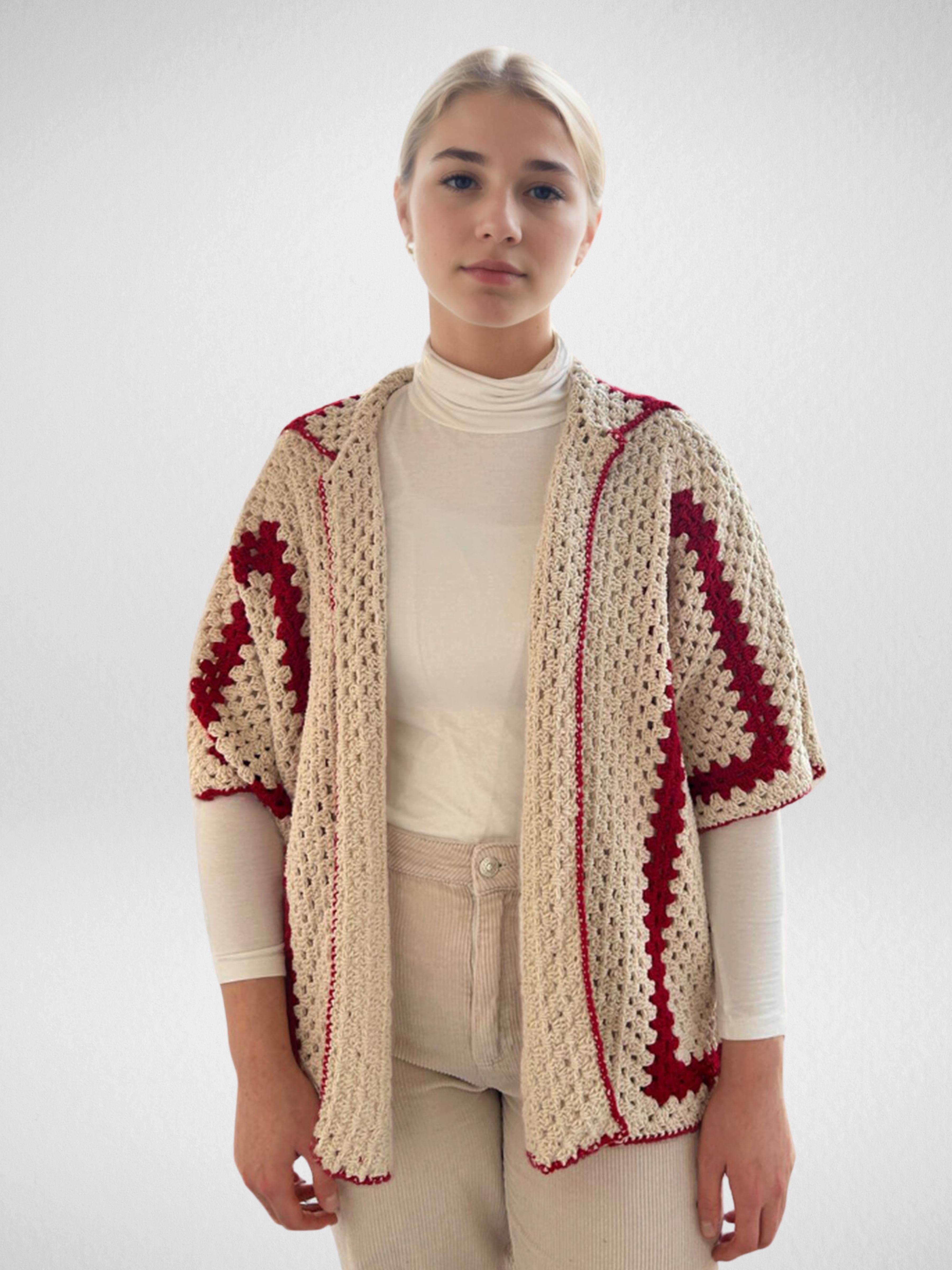 Bode Crimson Striped Cardigan in Studio