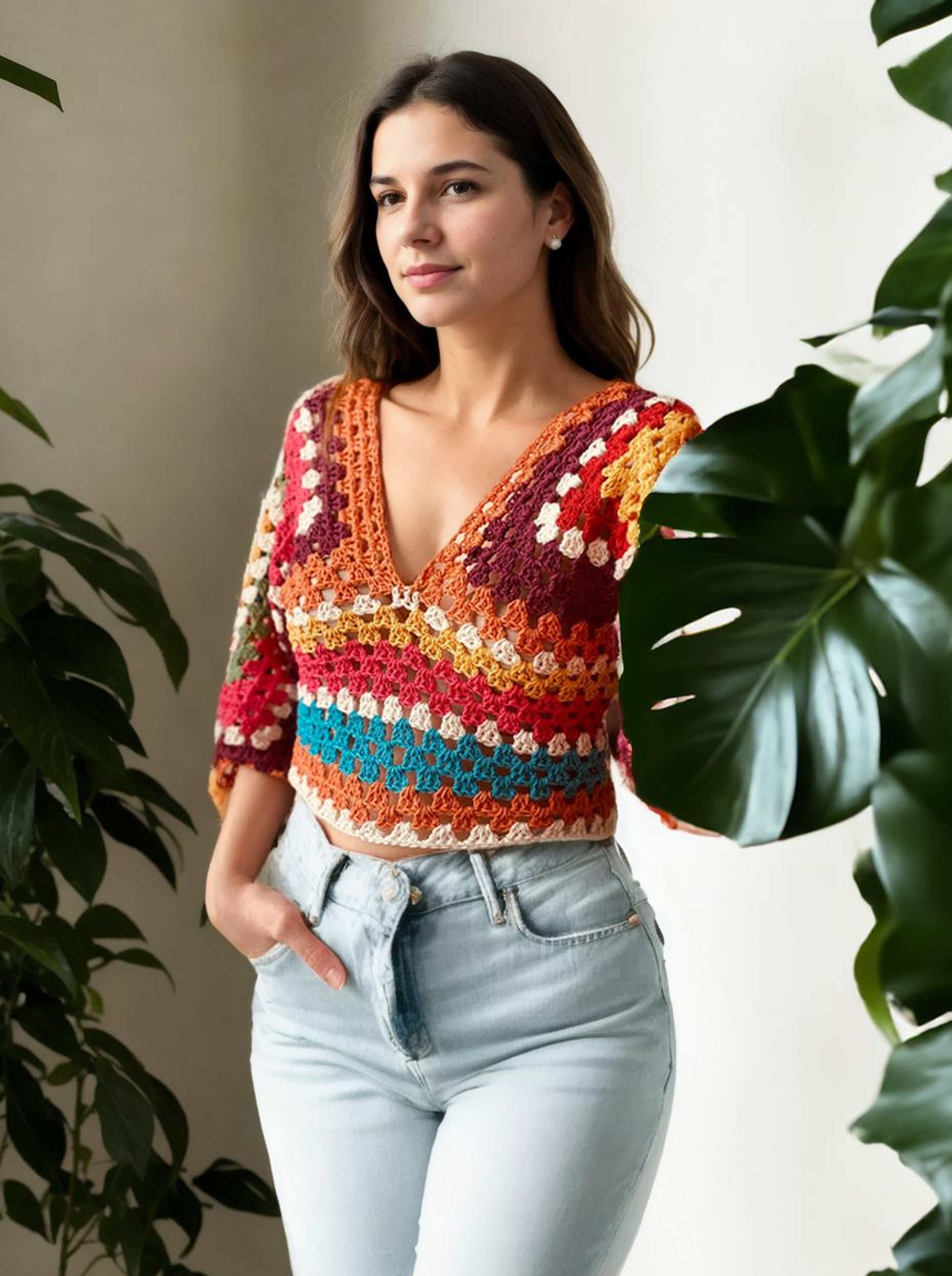 Bohemian Festival Granny Crop Top