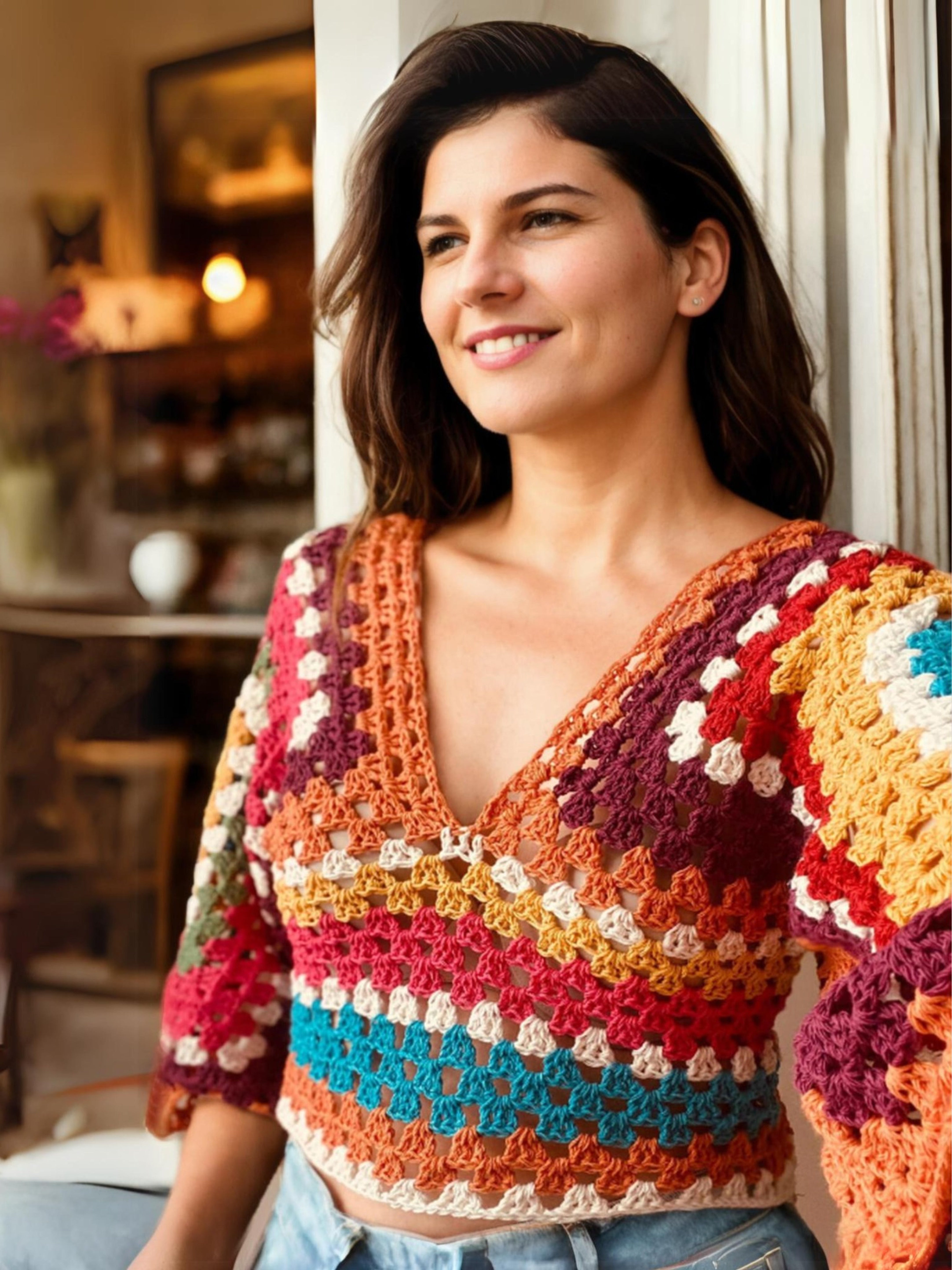Bohemian Festival Granny Crop Top