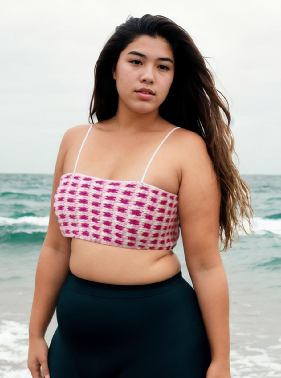 Gingham Candycane Crop Top