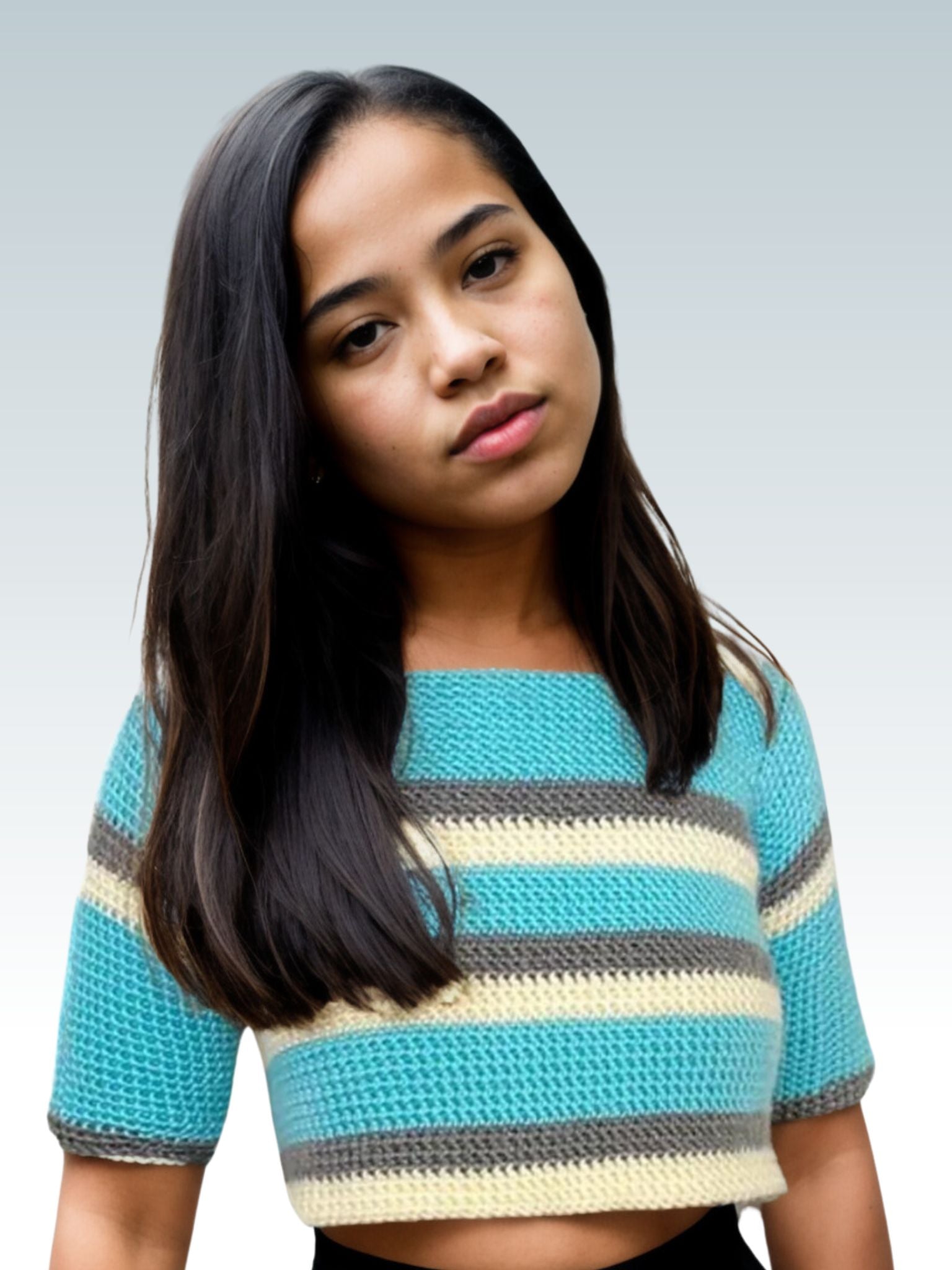 Striped Seaside Knit Crop Top