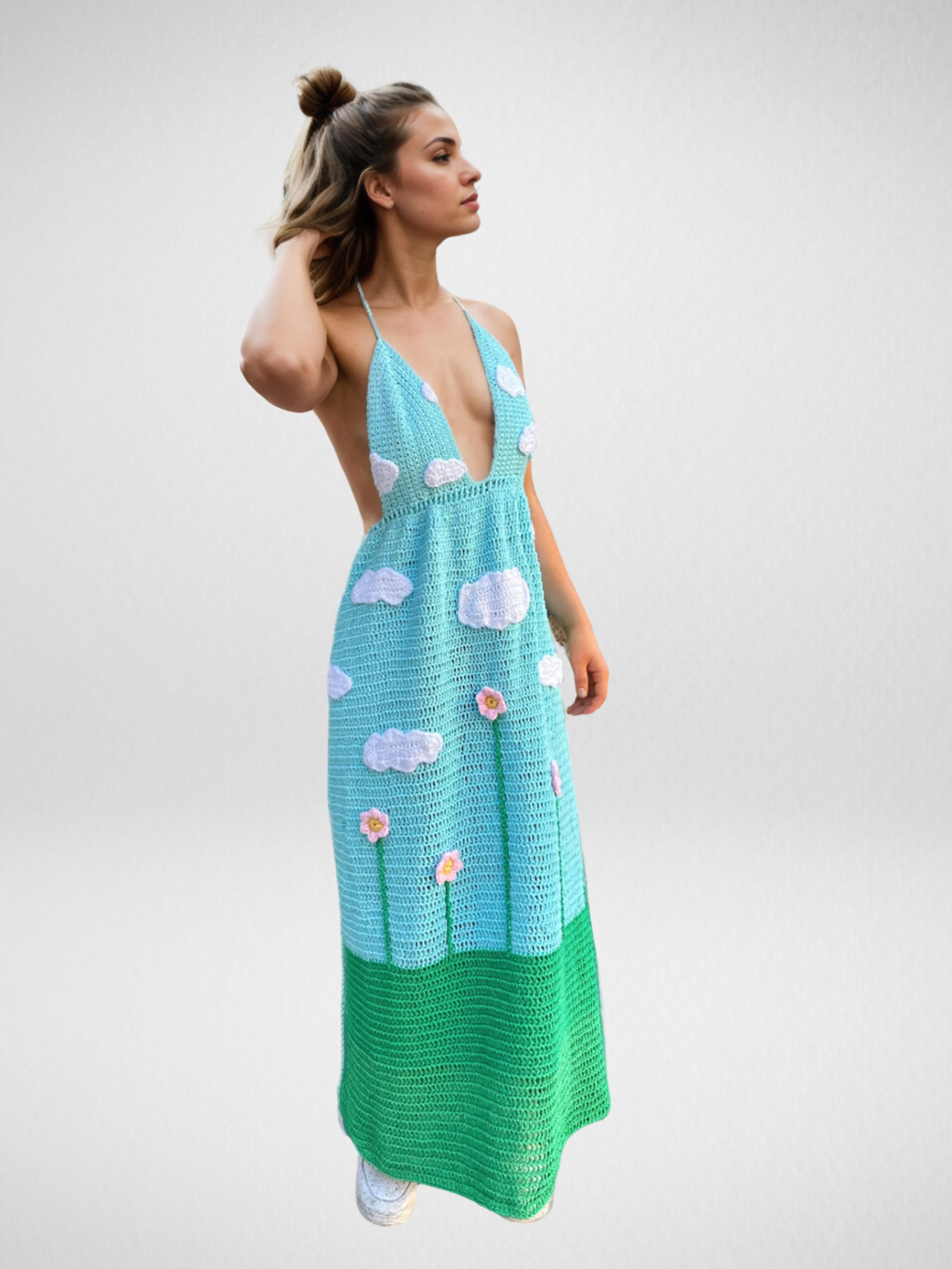 cloud maxi dress Cloud Souffl, Classic Lolita Fashion Elegant 7/10 Length Puffy Sleeves Maxi Dress Chic Handmade Smocking Semi-Transparent Long Overdress*2colors