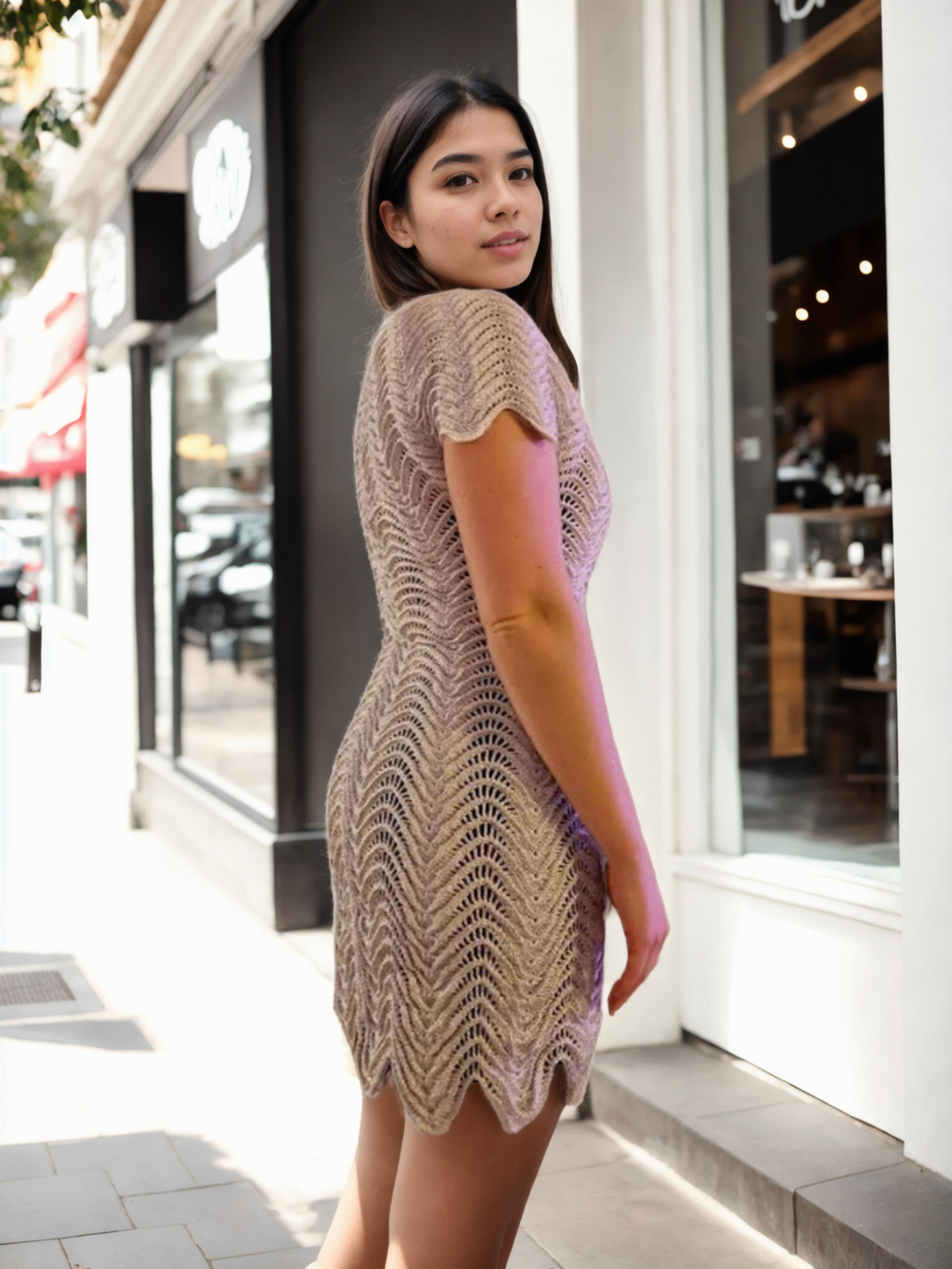 Elegant Ripple Sheath Short/Mini Dress