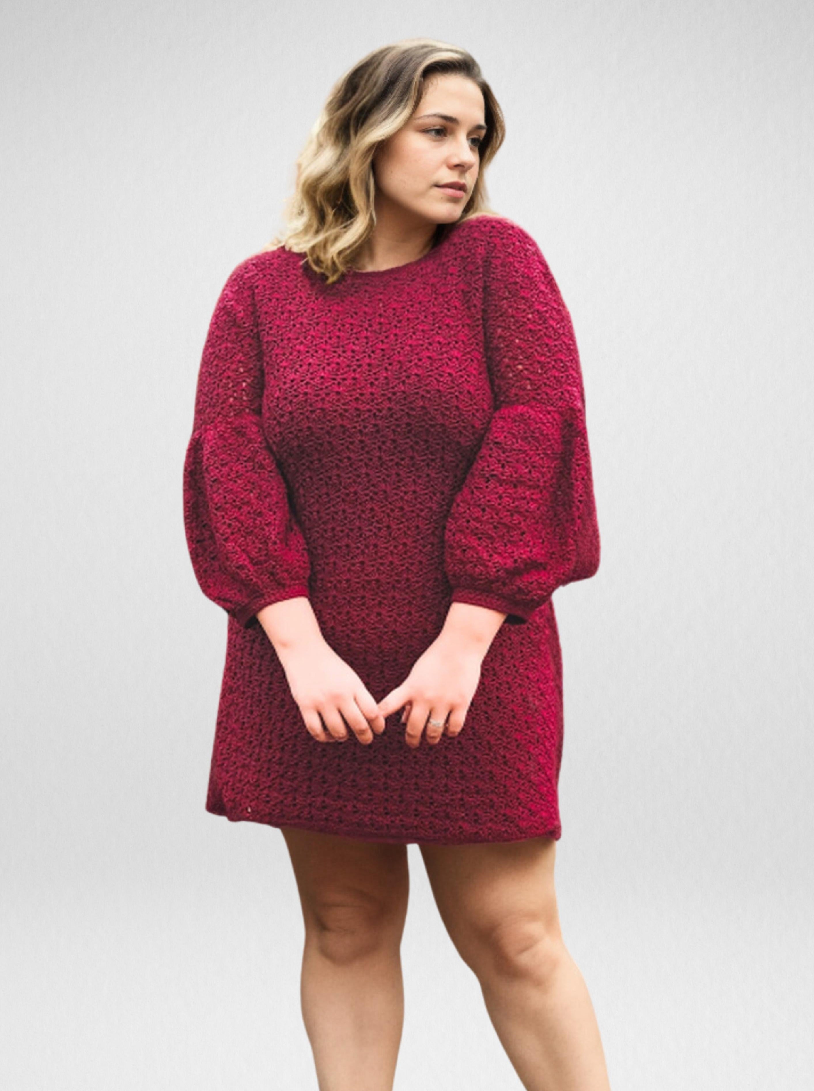 Cherry Puff Sleeve Short/Mini Dress