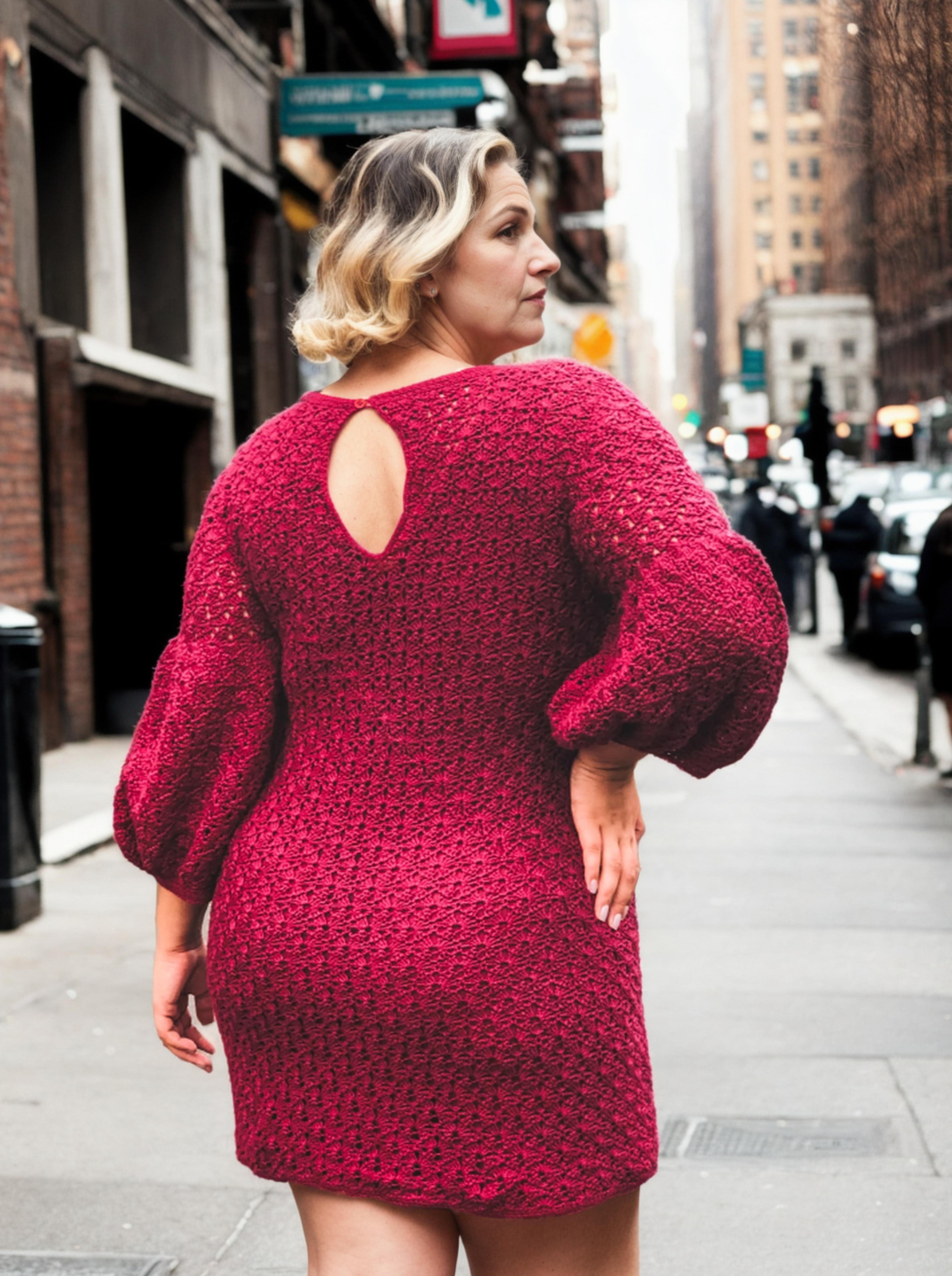 Cherry Puff Sleeve Short/Mini Dress