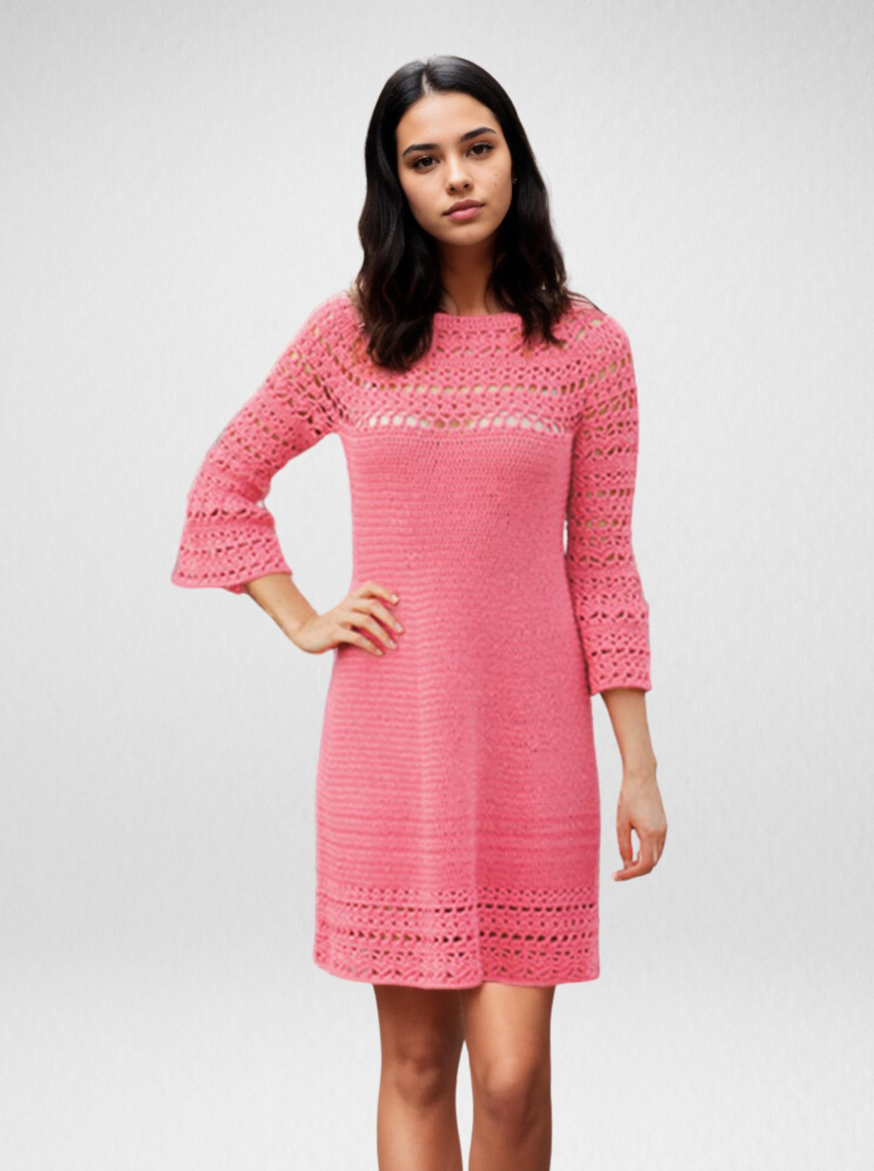 Roseate Waves Short/Mini Dress