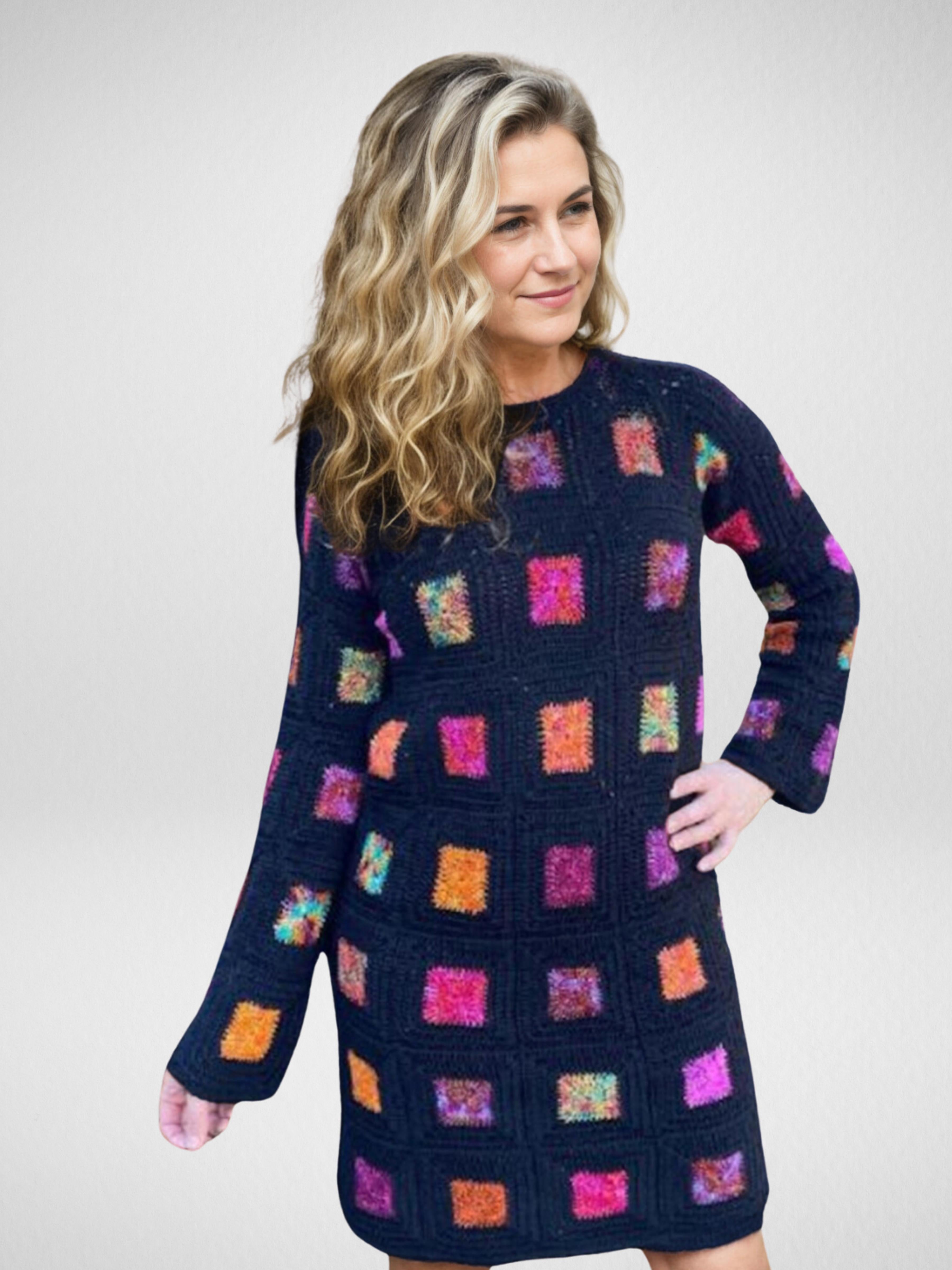 Mosaic Medley Squares Short/Mini Dress