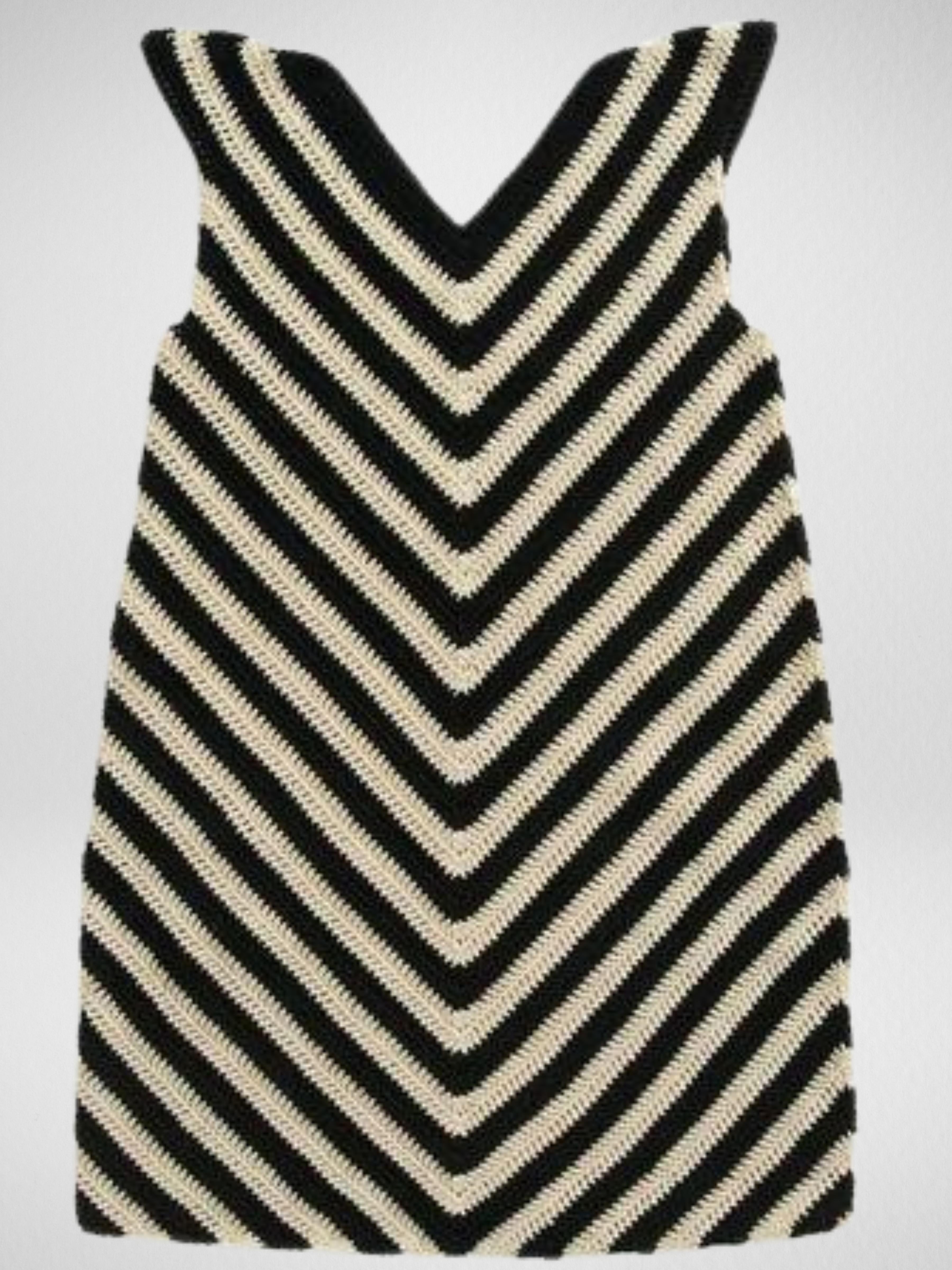 Monochrome Waves Short/Mini Dress