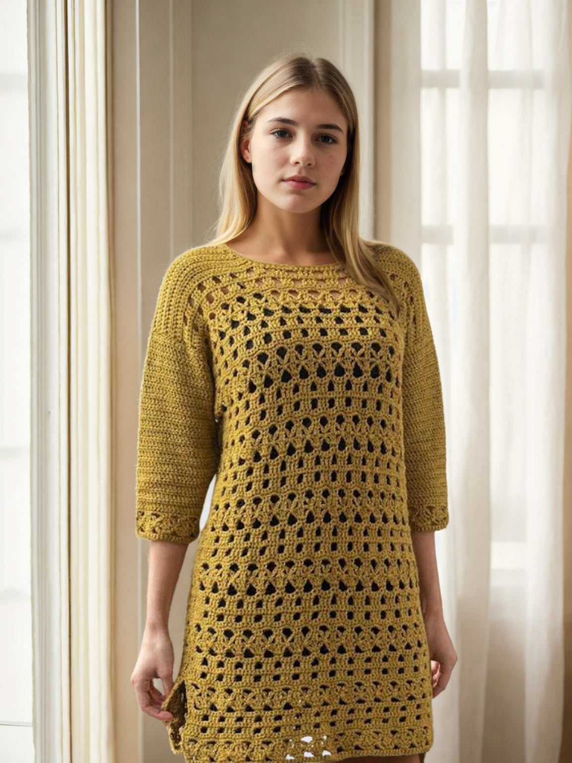 Golden Honeycomb Tunic/Short/Mini Dress