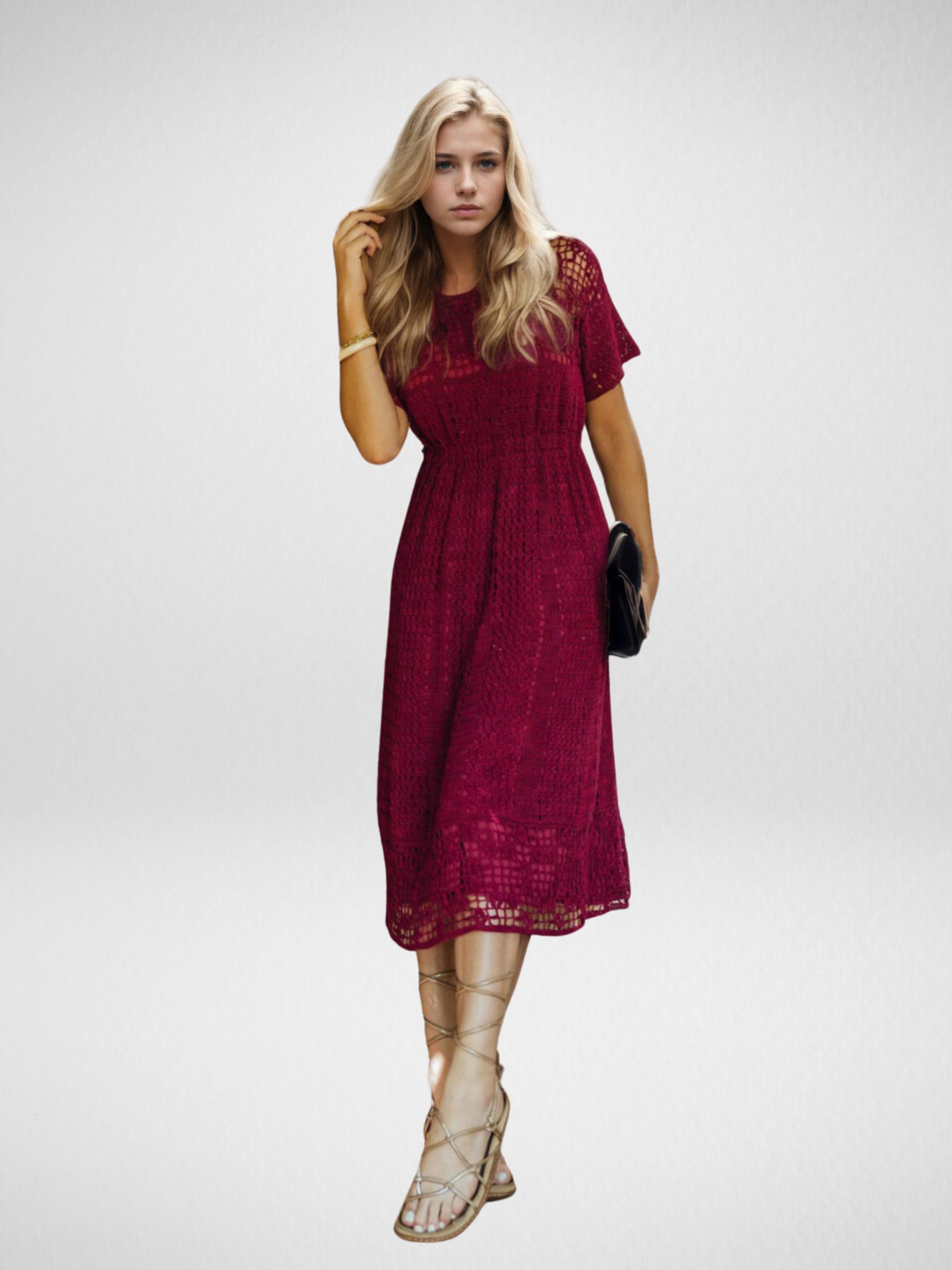 Fiery Red Sophistication Long/Maxi Dress