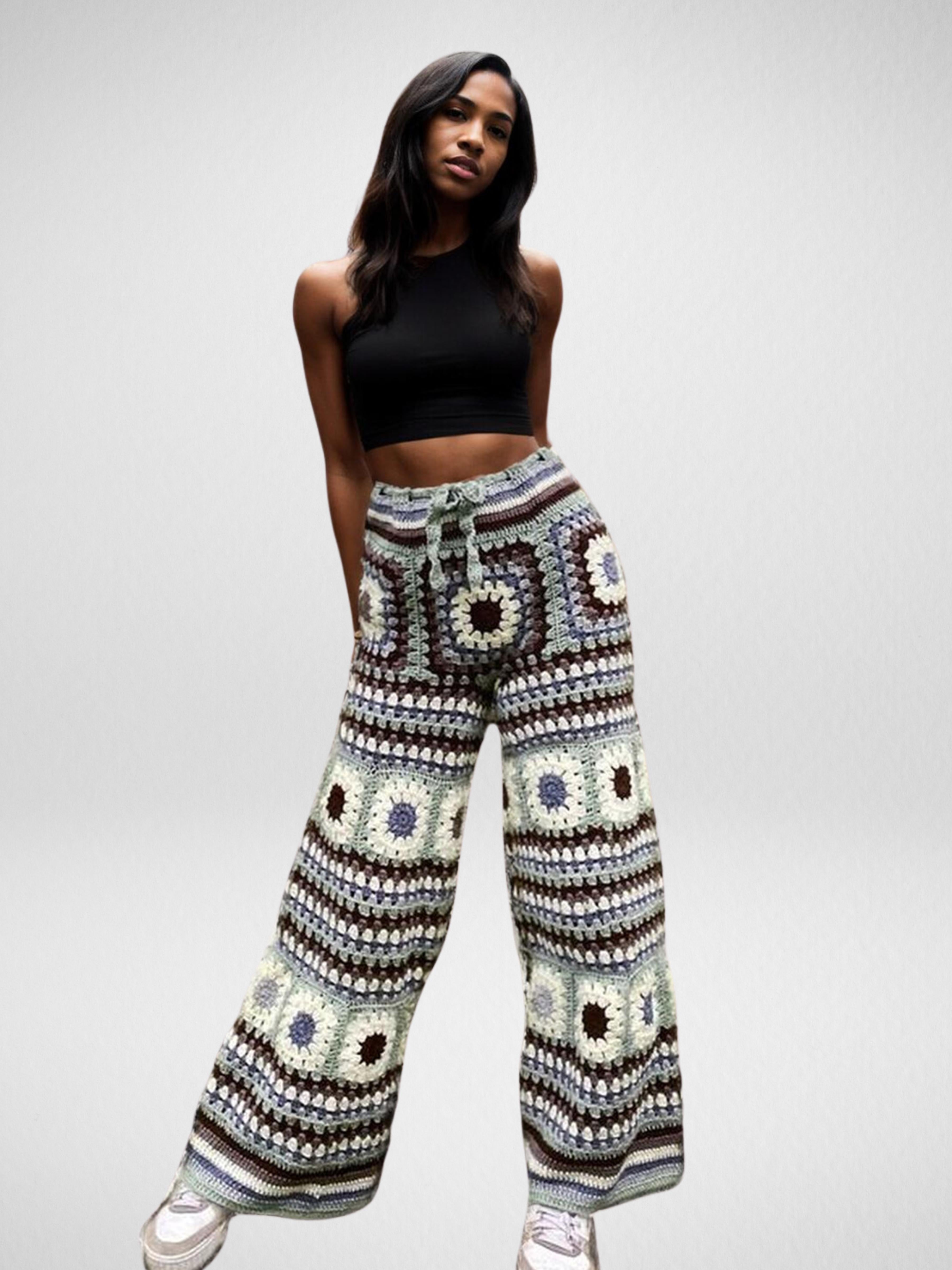 Hippie Patchwork Palazzo Pants