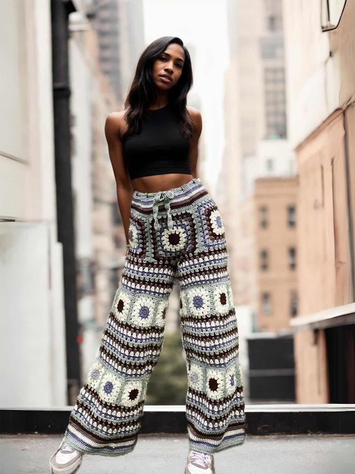 Hippie Patchwork Palazzo Pants