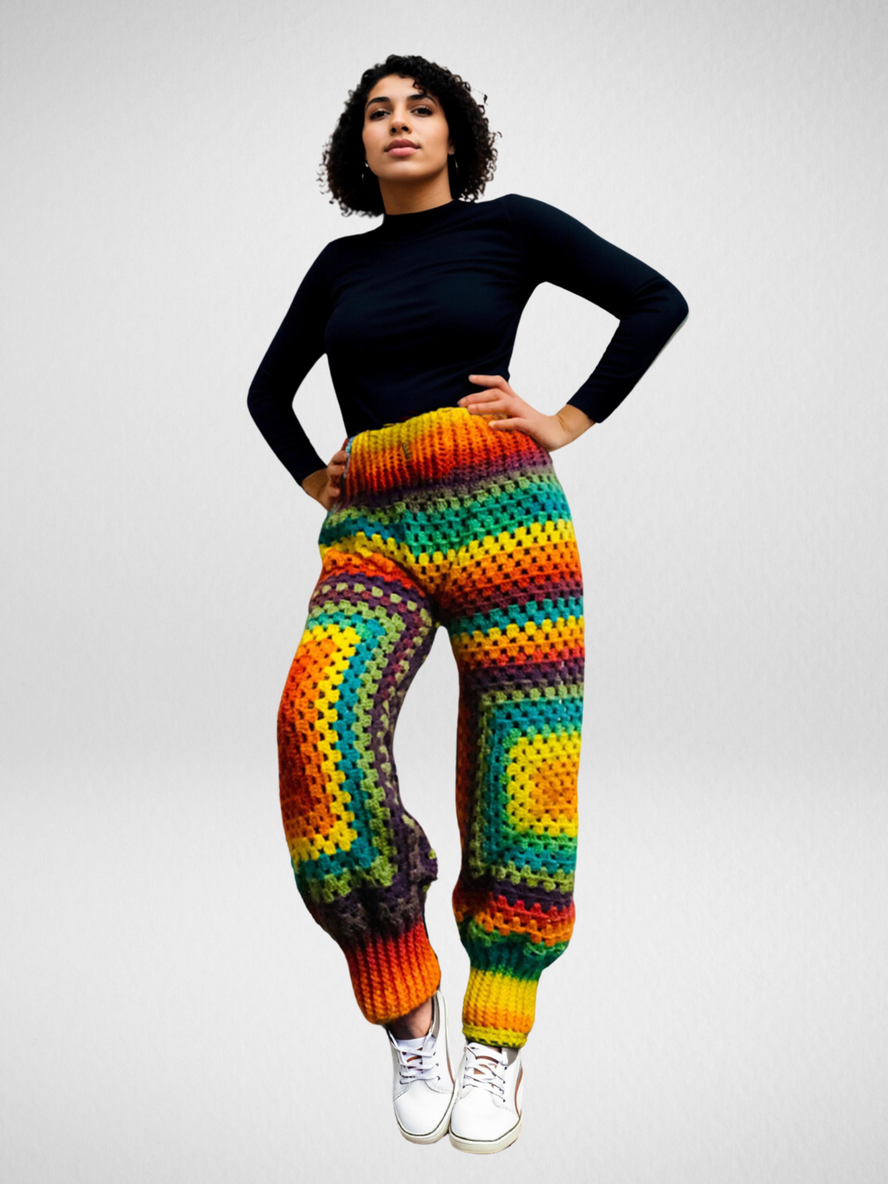 Rainbow Dream Granny Stitch Pants