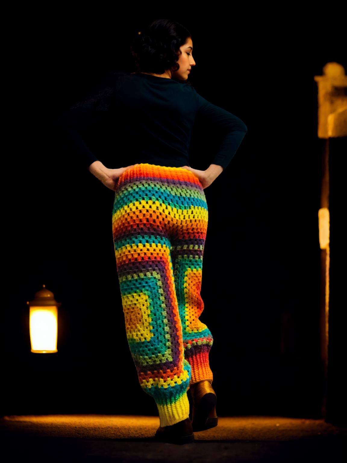 Rainbow Dream Granny Stitch Pants