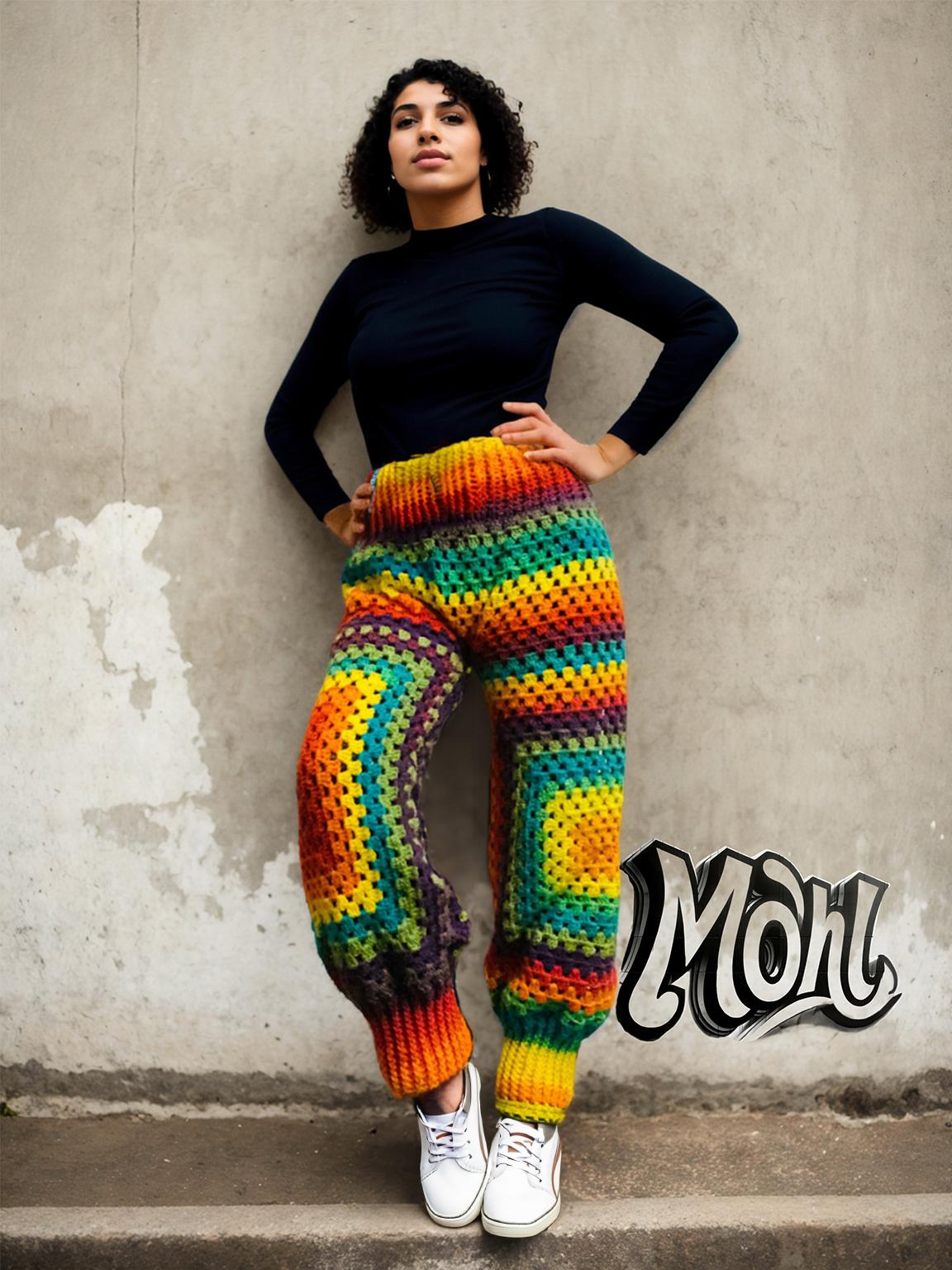 Rainbow Dream Granny Stitch Pants