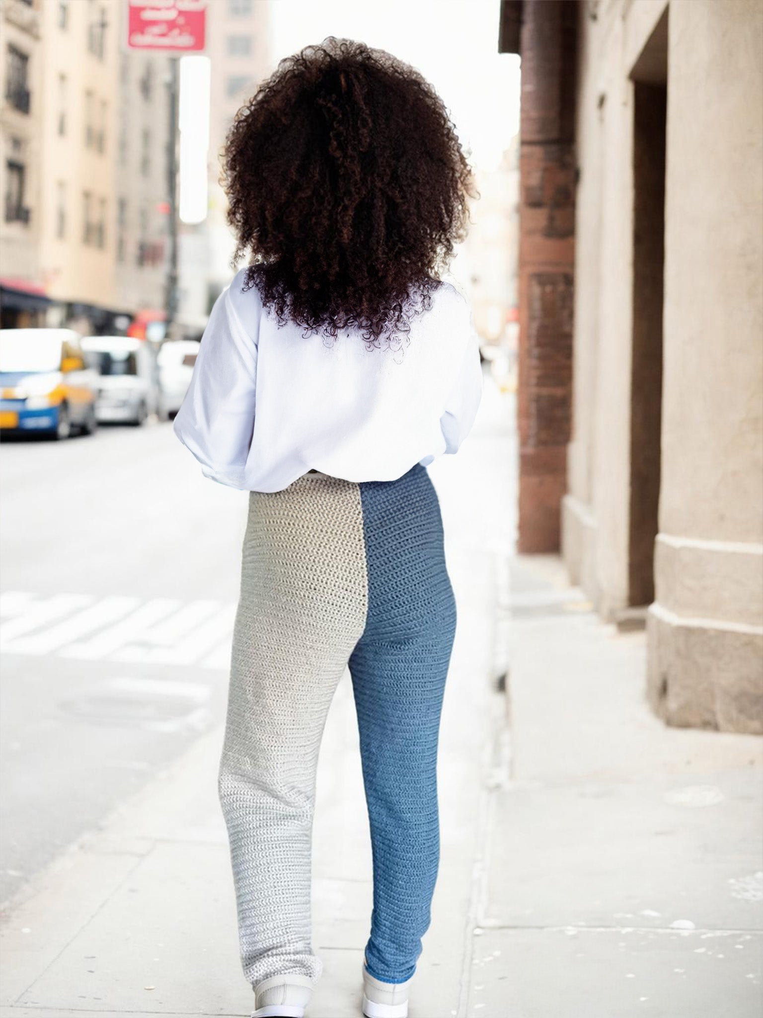 Unisex Denim Dual-Toned Pants