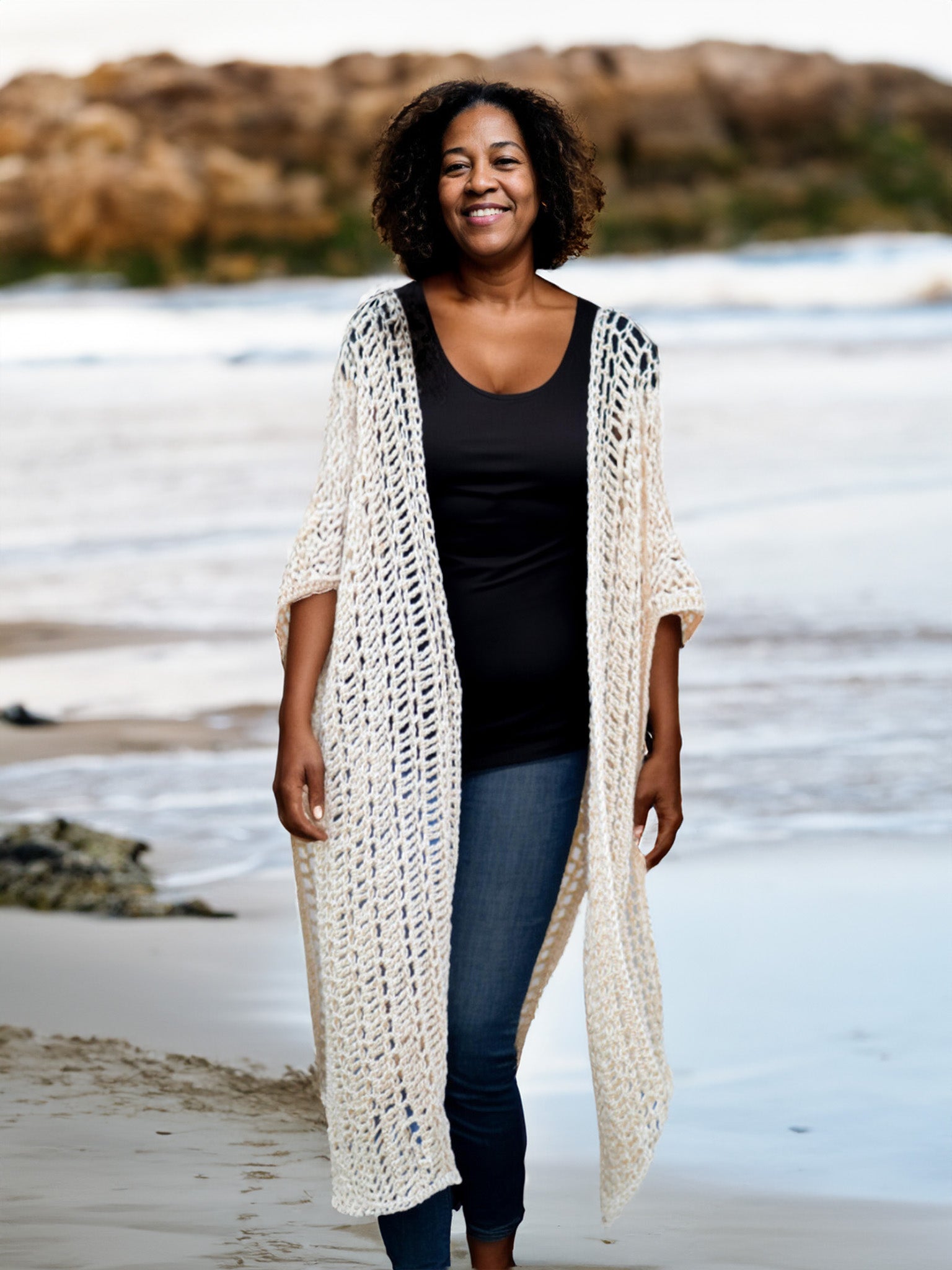 Misty Shoreline One-Piece Cover-Up
