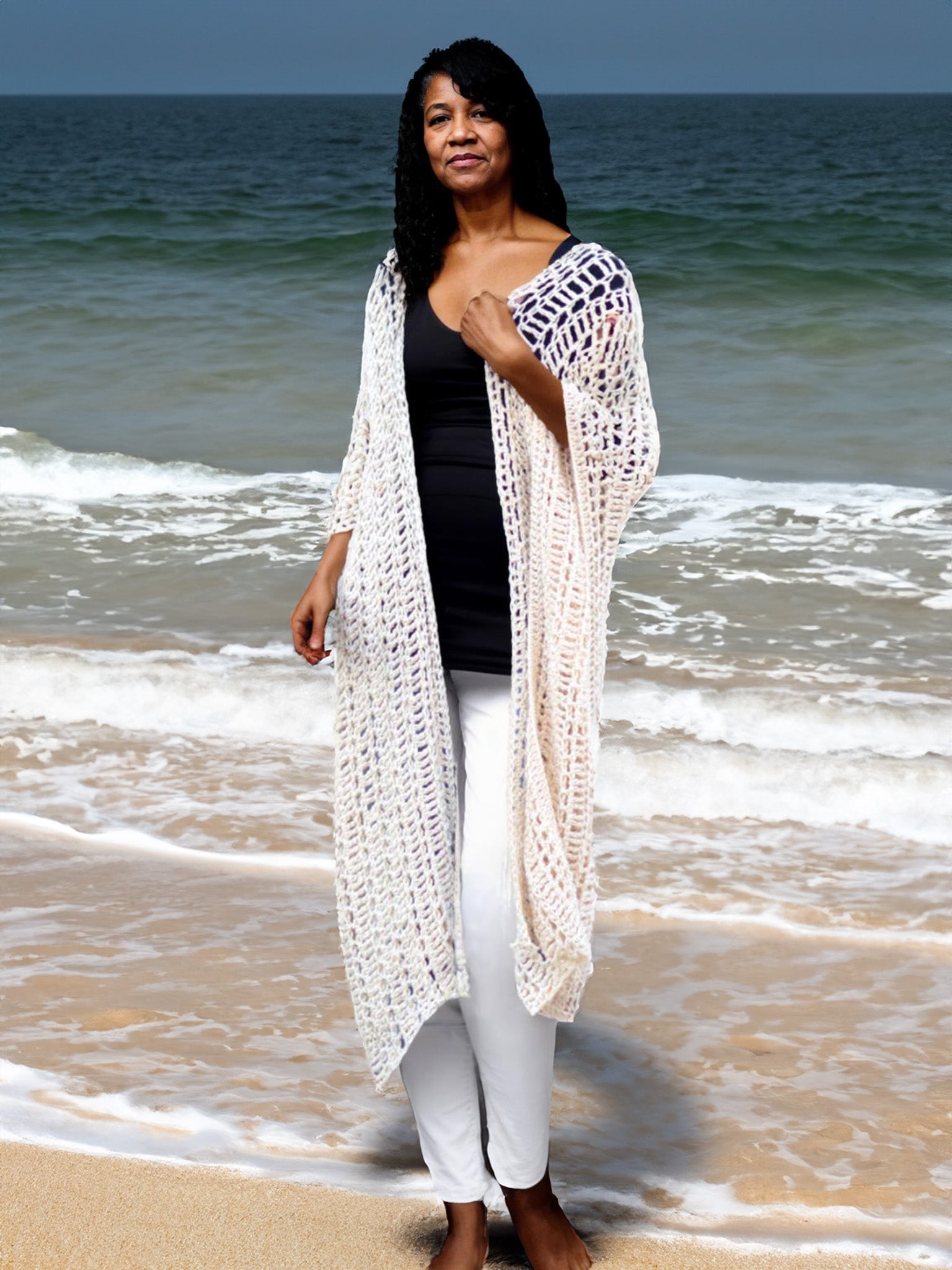 Misty Shoreline One-Piece Cover-Up