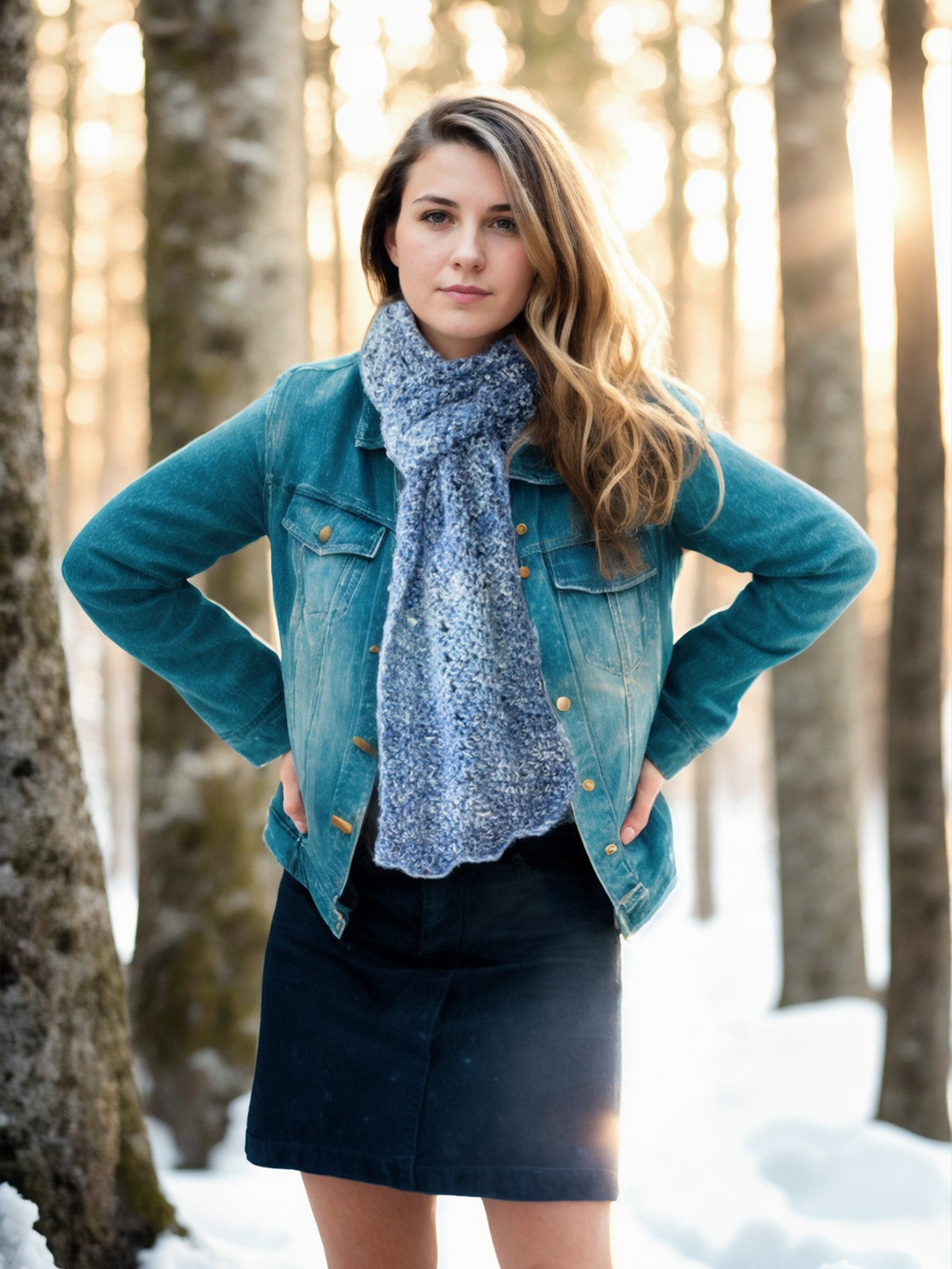 Denim Frost Scarf