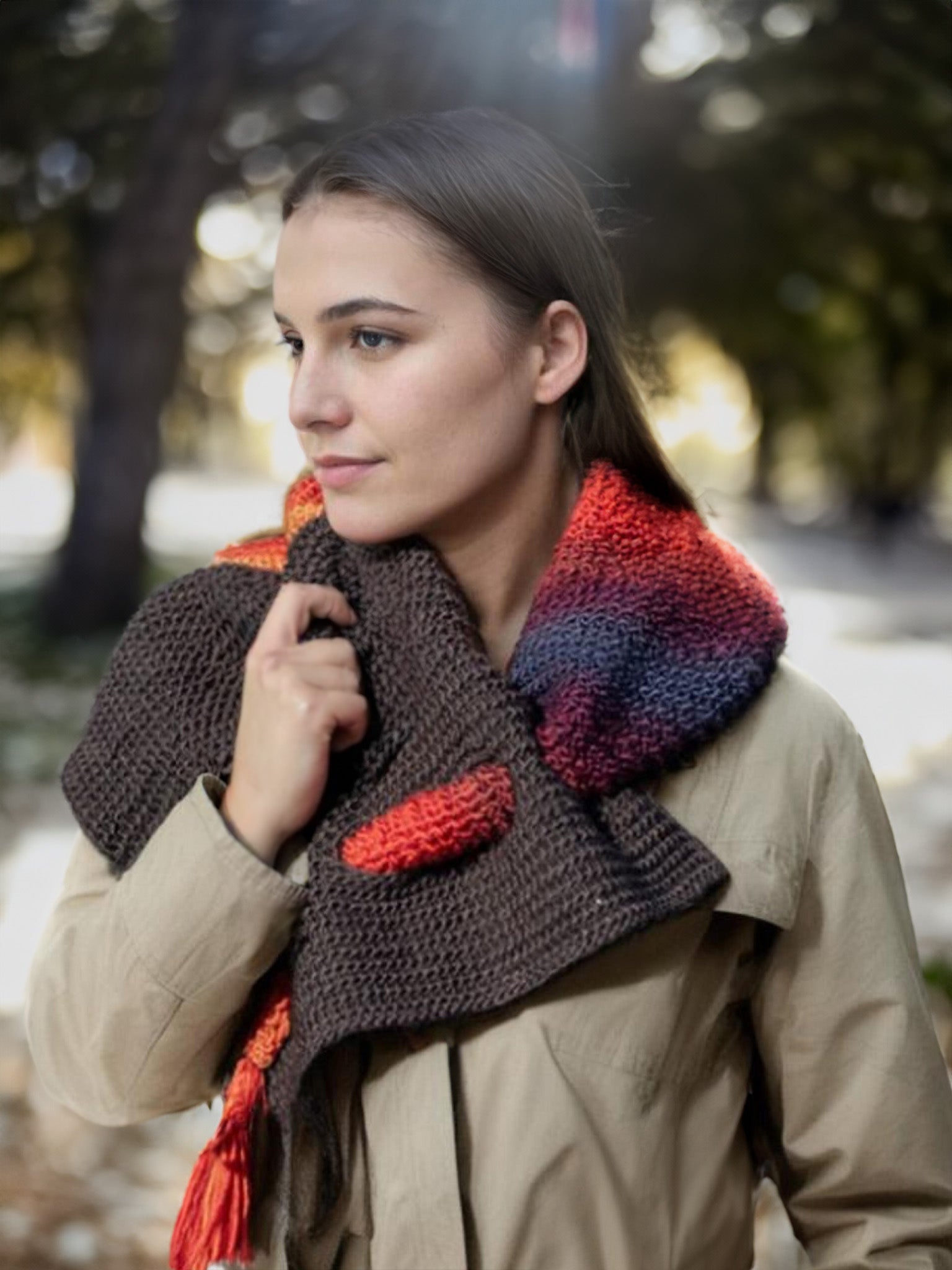 Frosty Mornings Keyhole Scarf