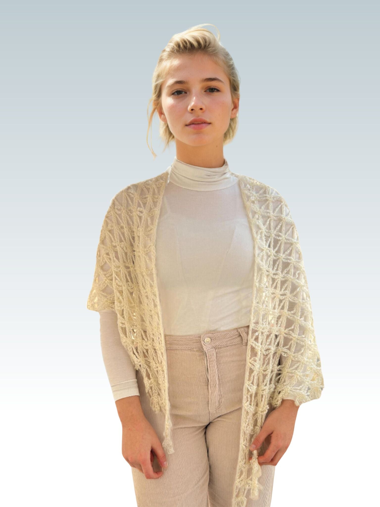 Pearl Shimmer Shawl