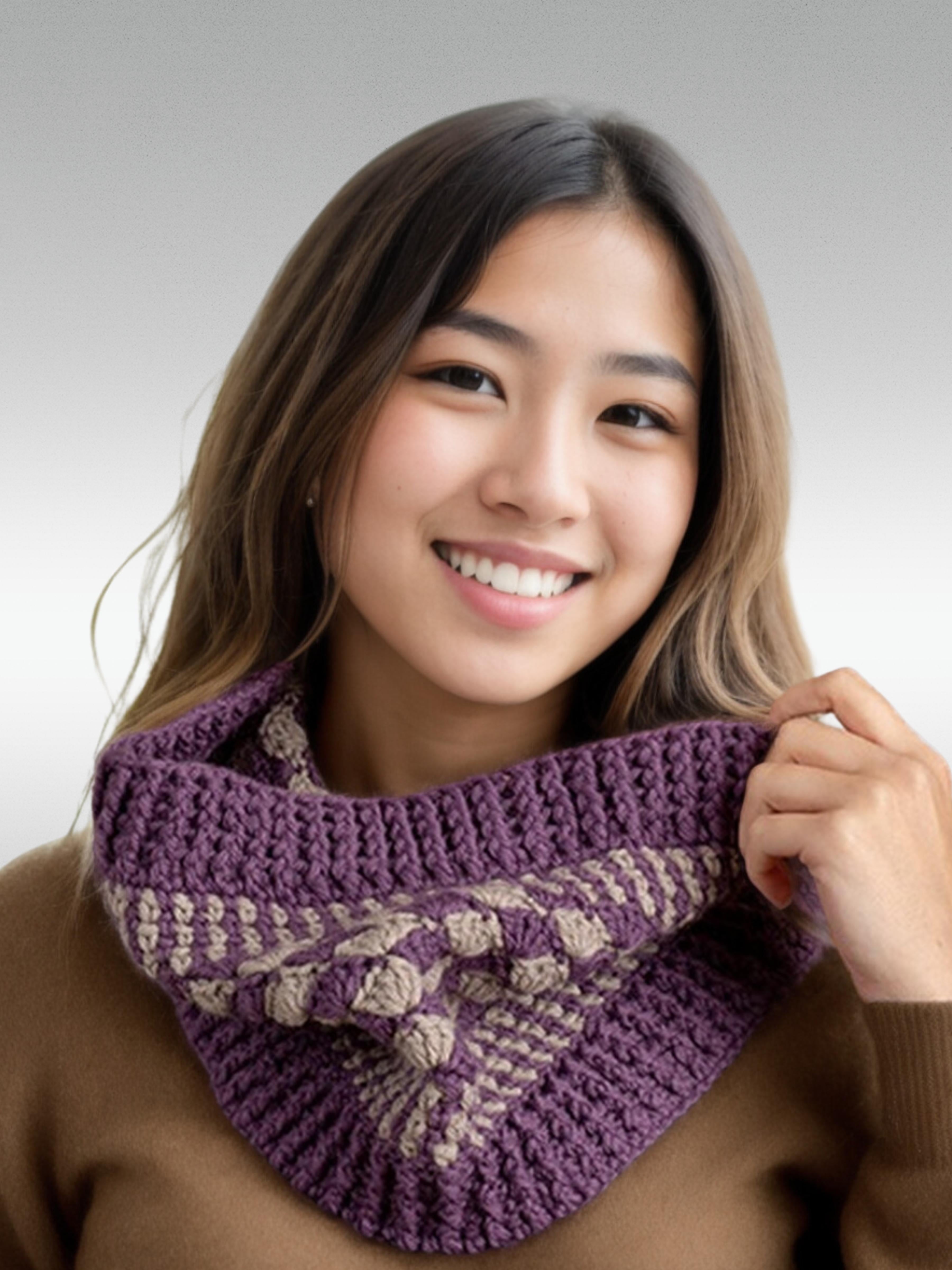 Violet Twist Cowl