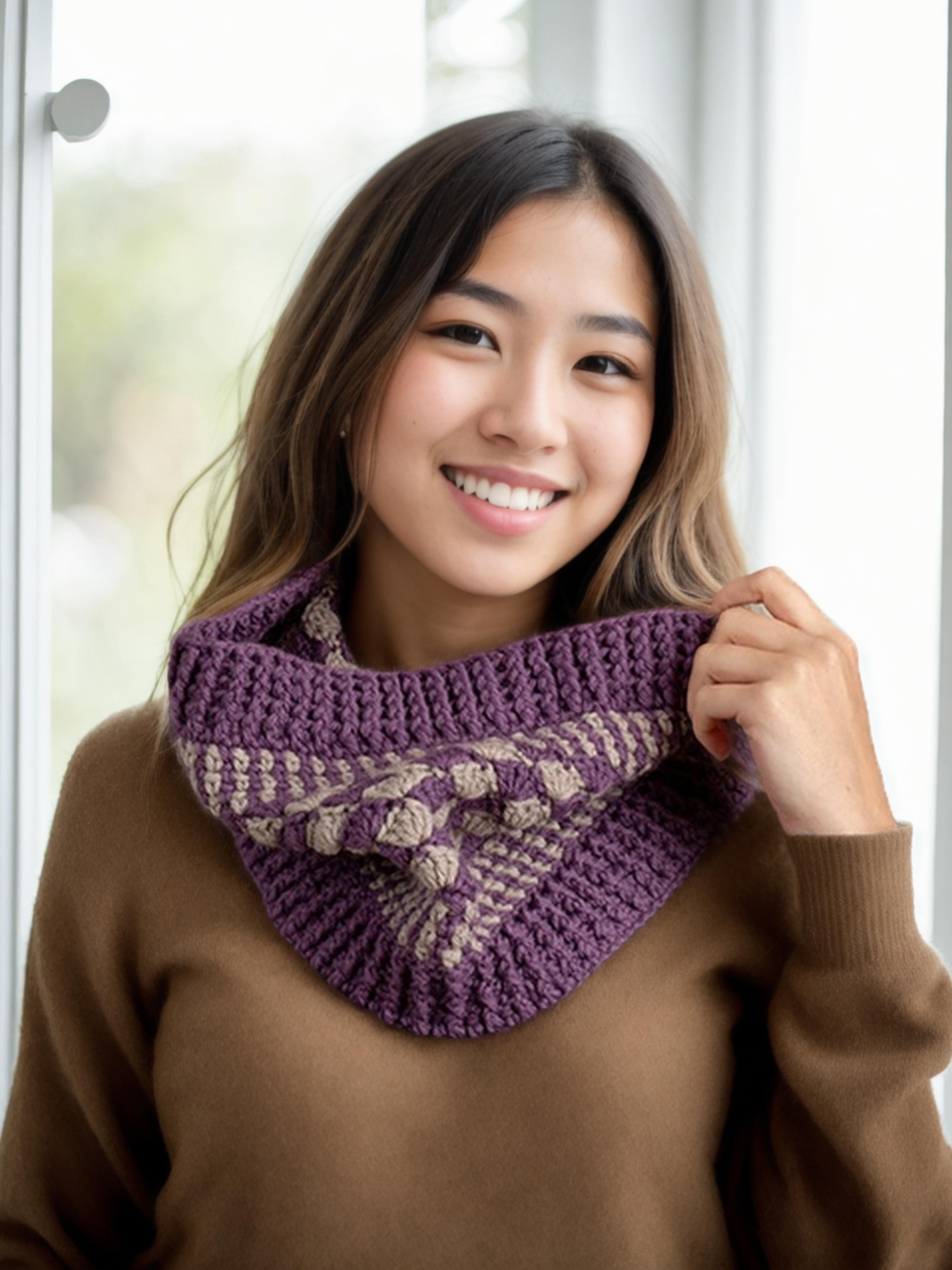 Violet Twist Cowl