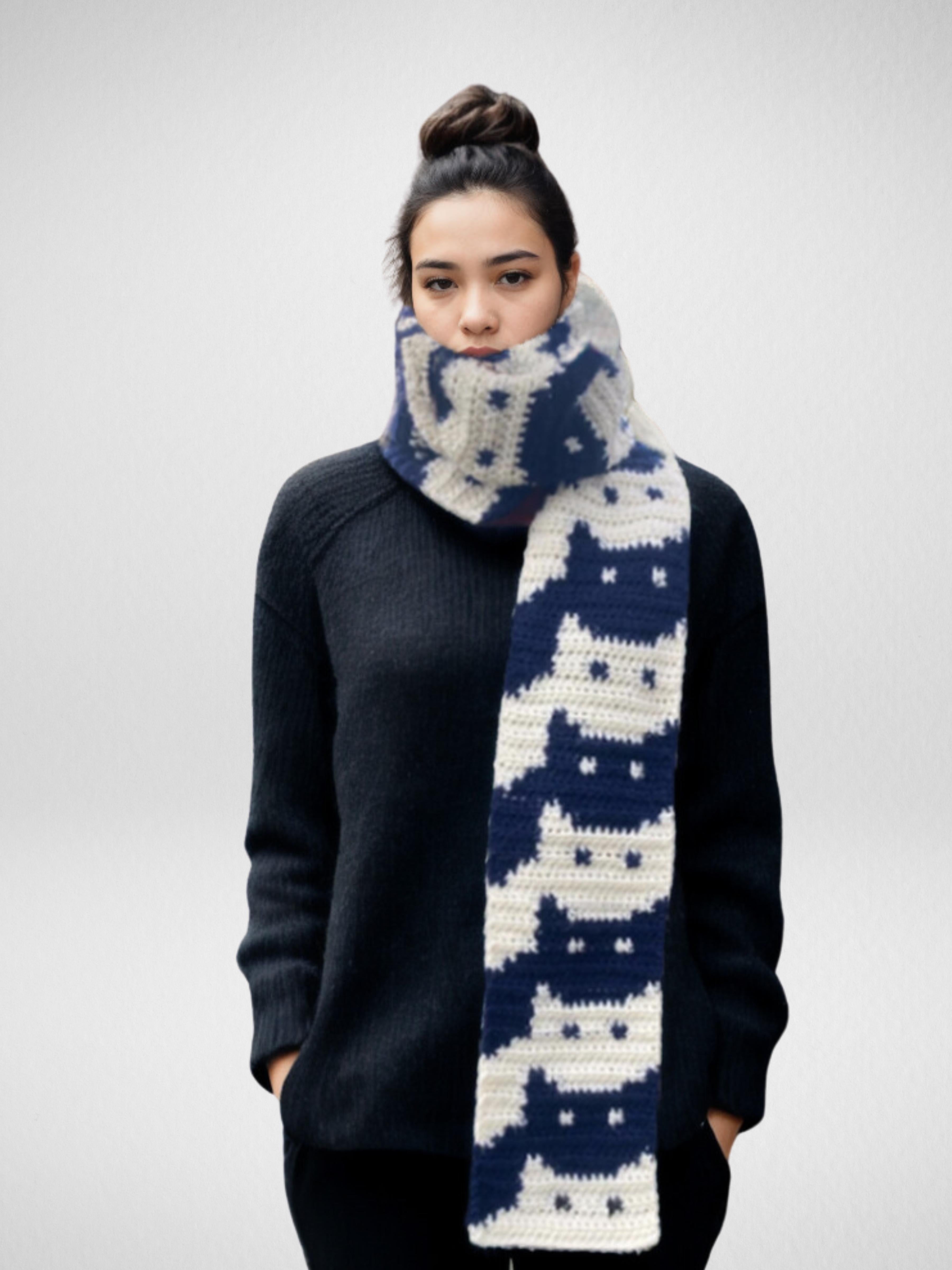 Maritime Meow Scarf