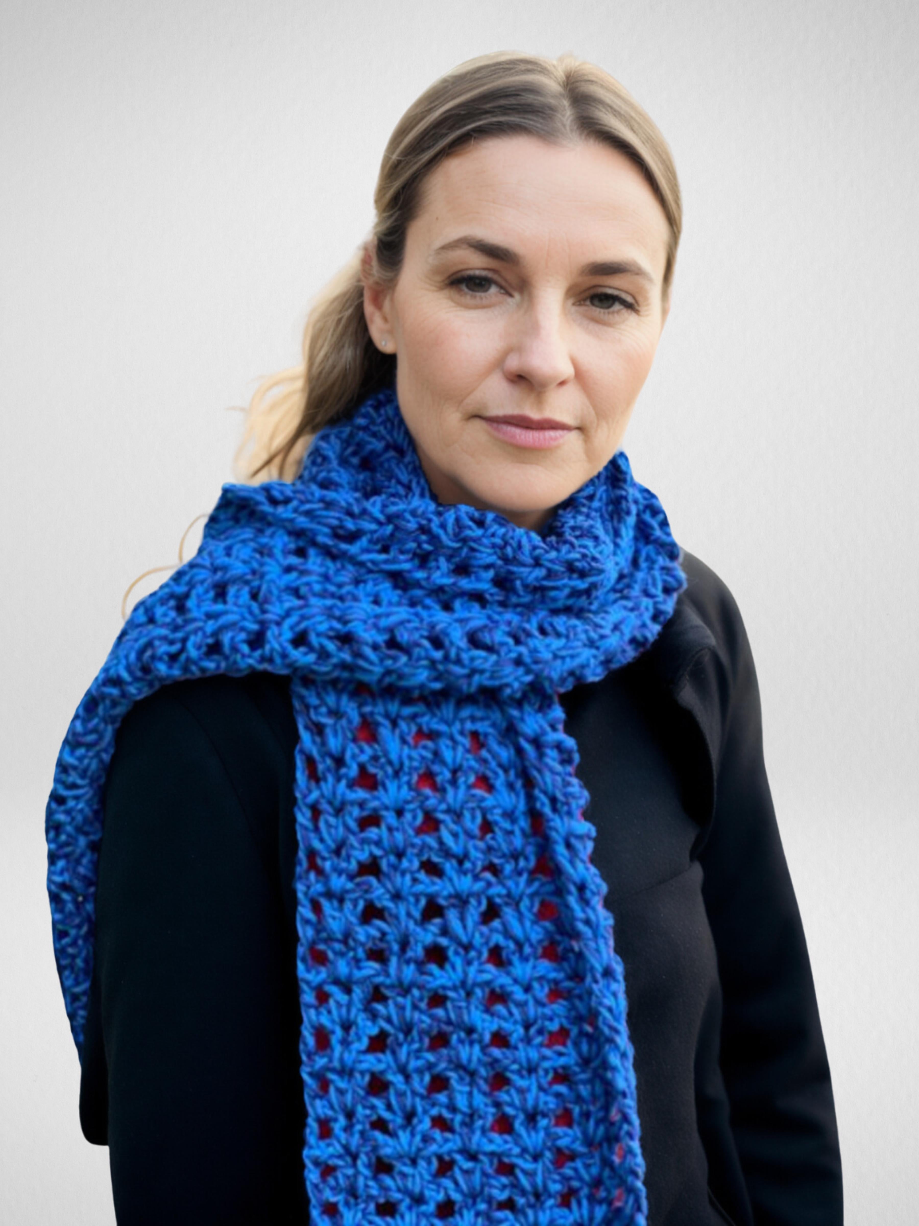 Blue Braid Scarf