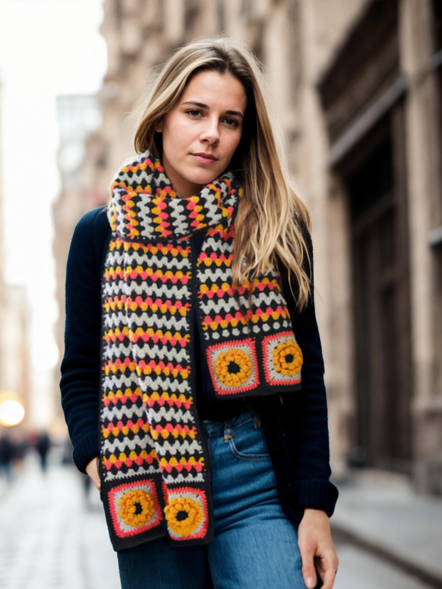 Autumn Zigzag Scarf