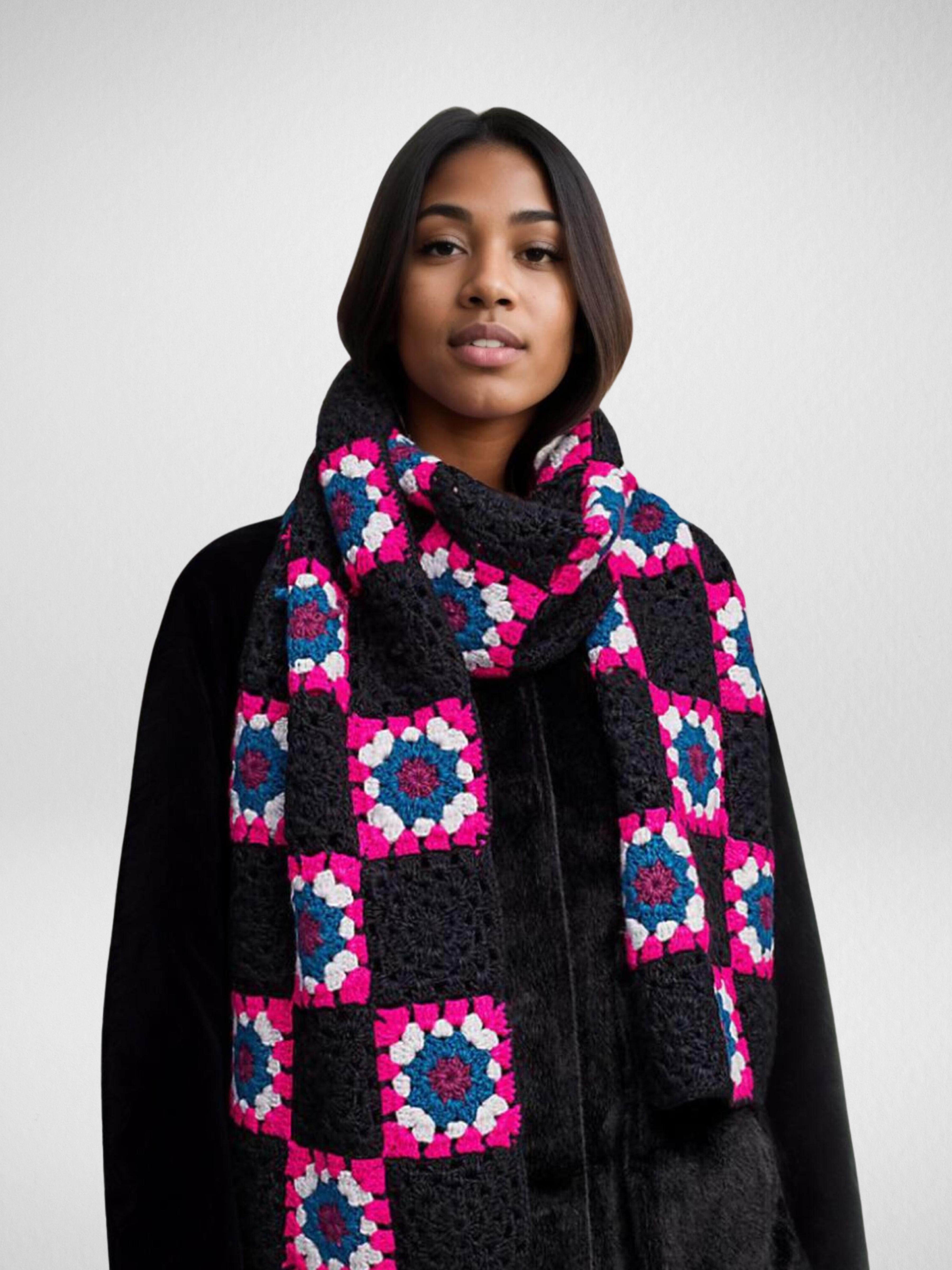 Berry Blocks Scarf