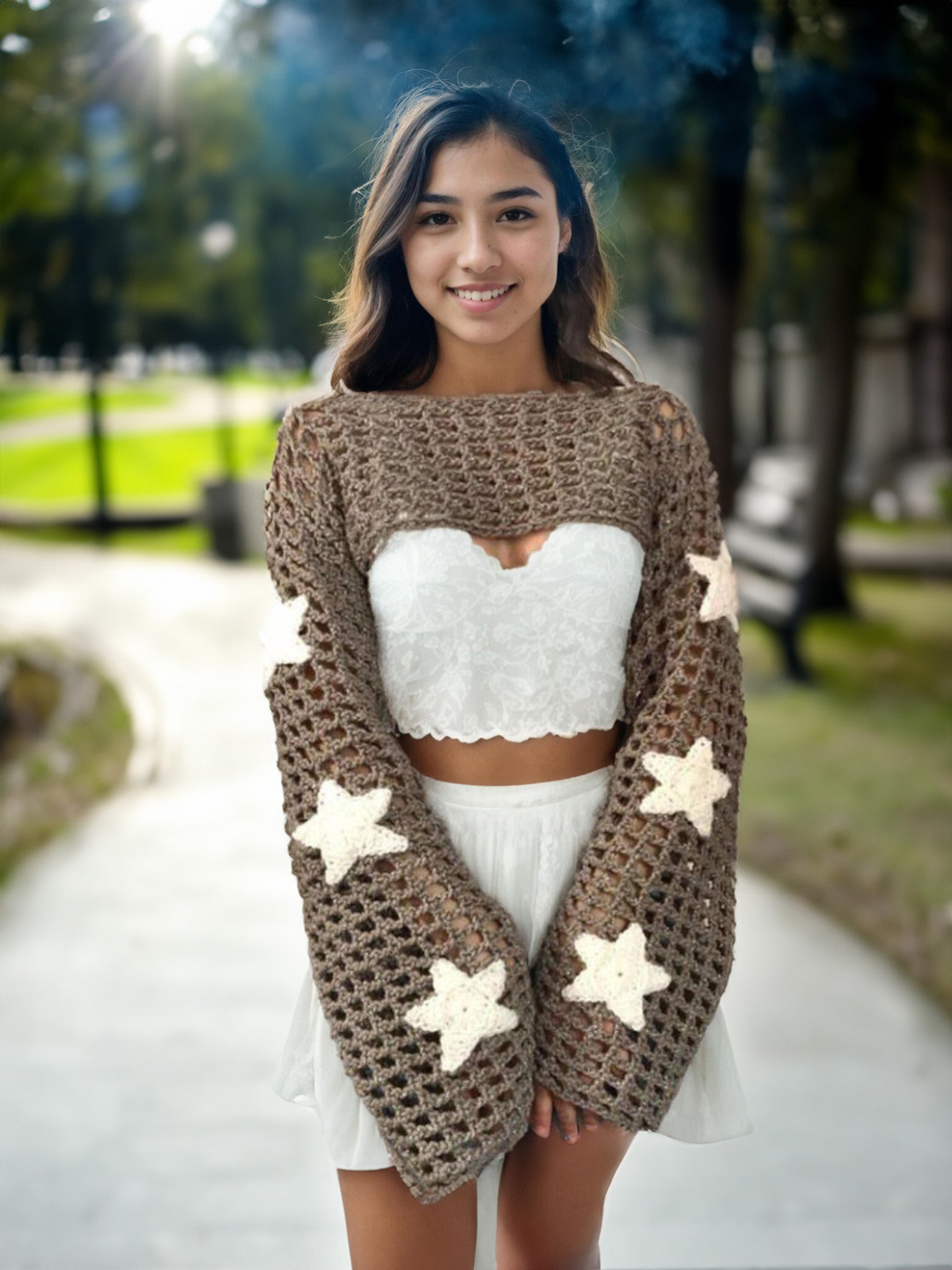 Twinkling Stars Knit Shrug