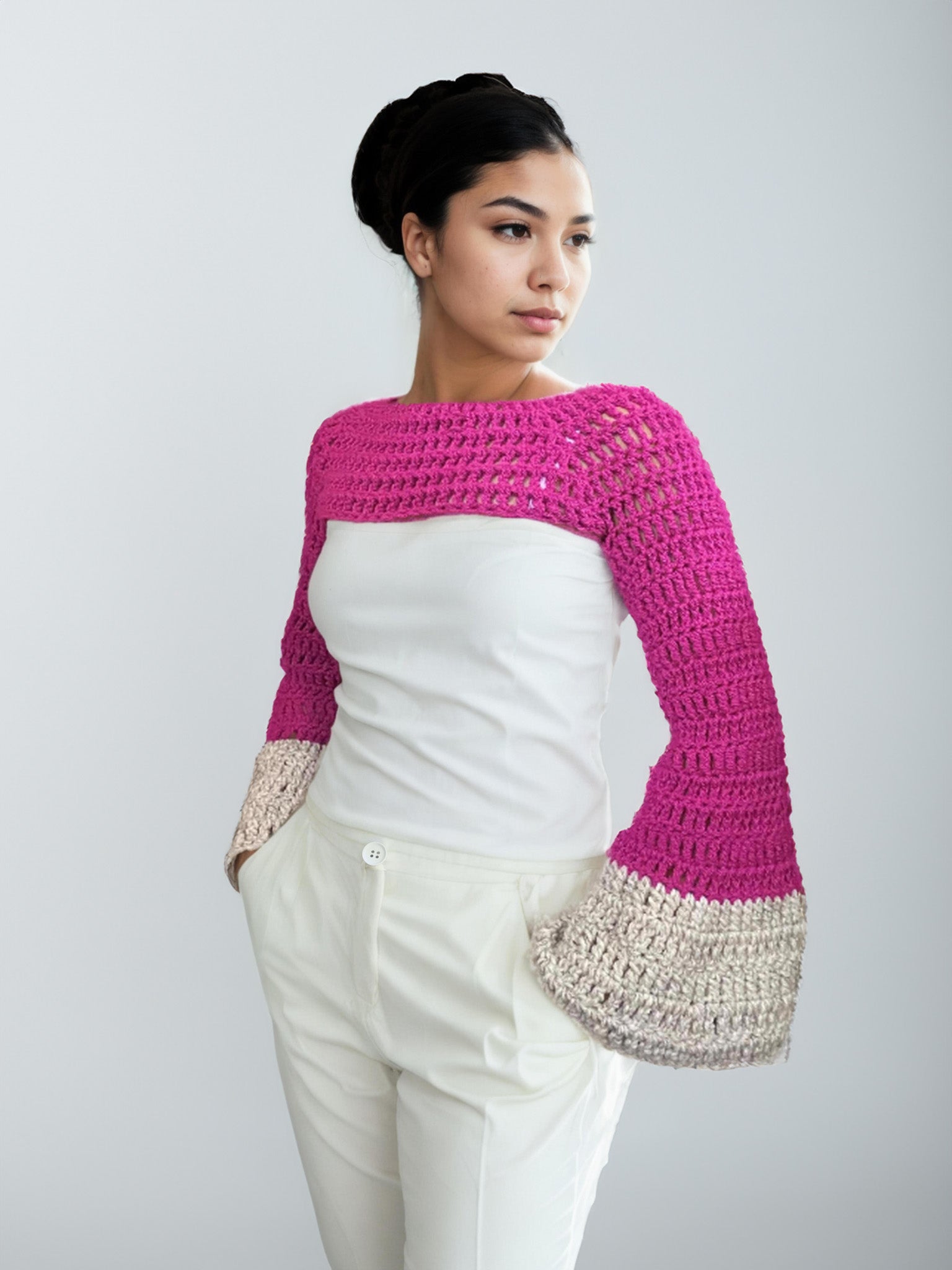 Raspberry Swirl Shrug