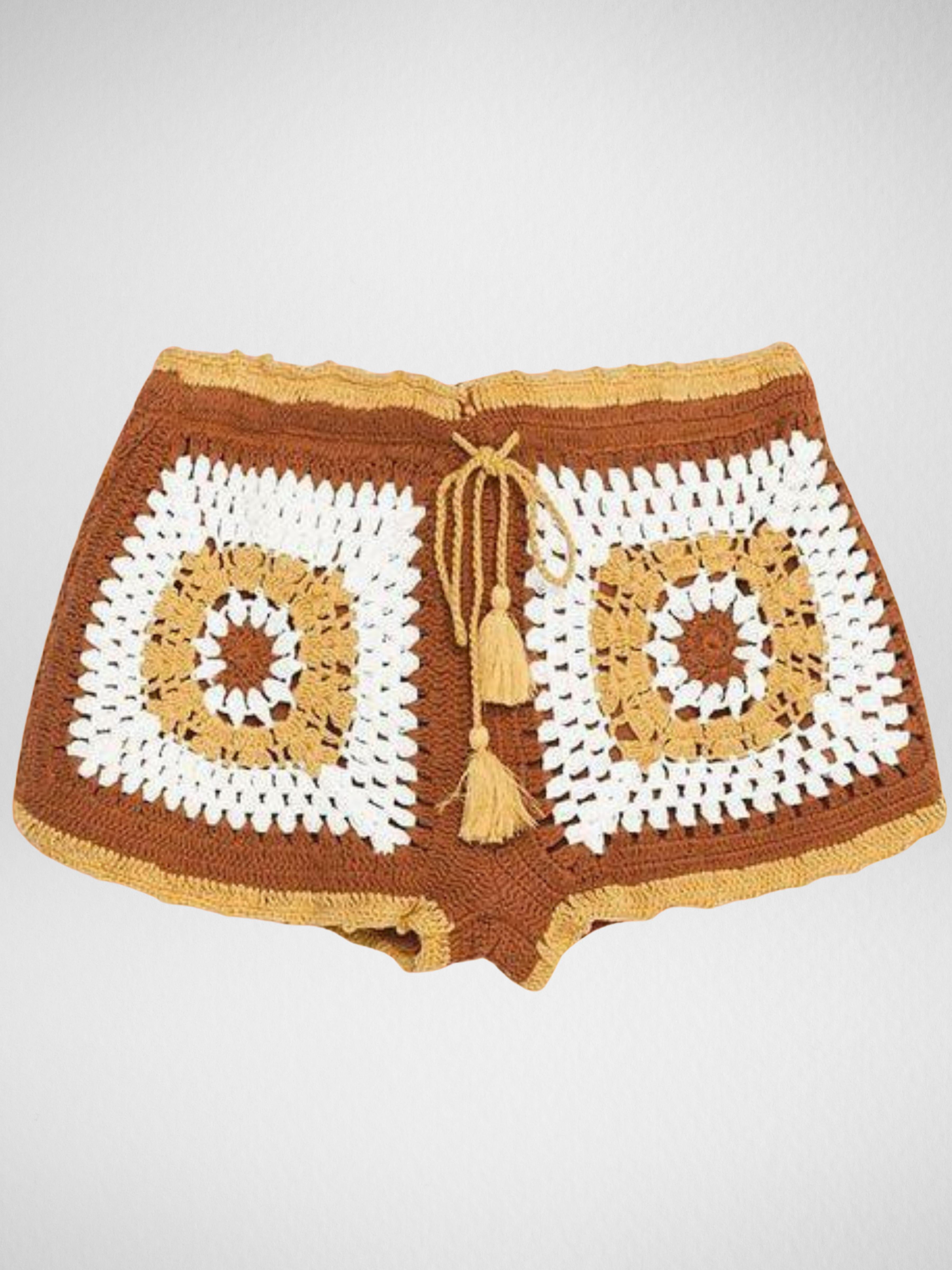 Sunflower Swirl Squares Shorts