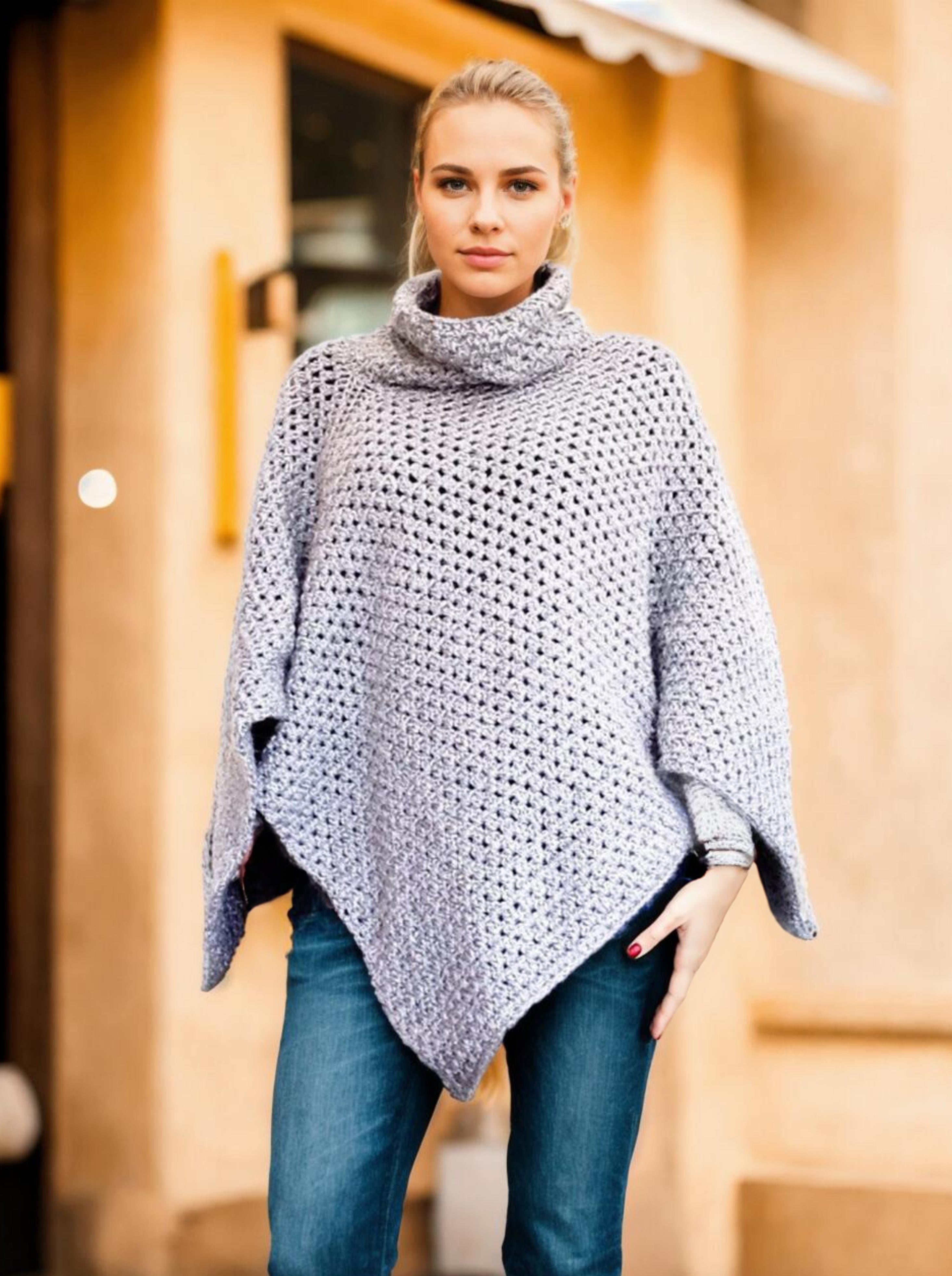Slate Snuggle Poncho
