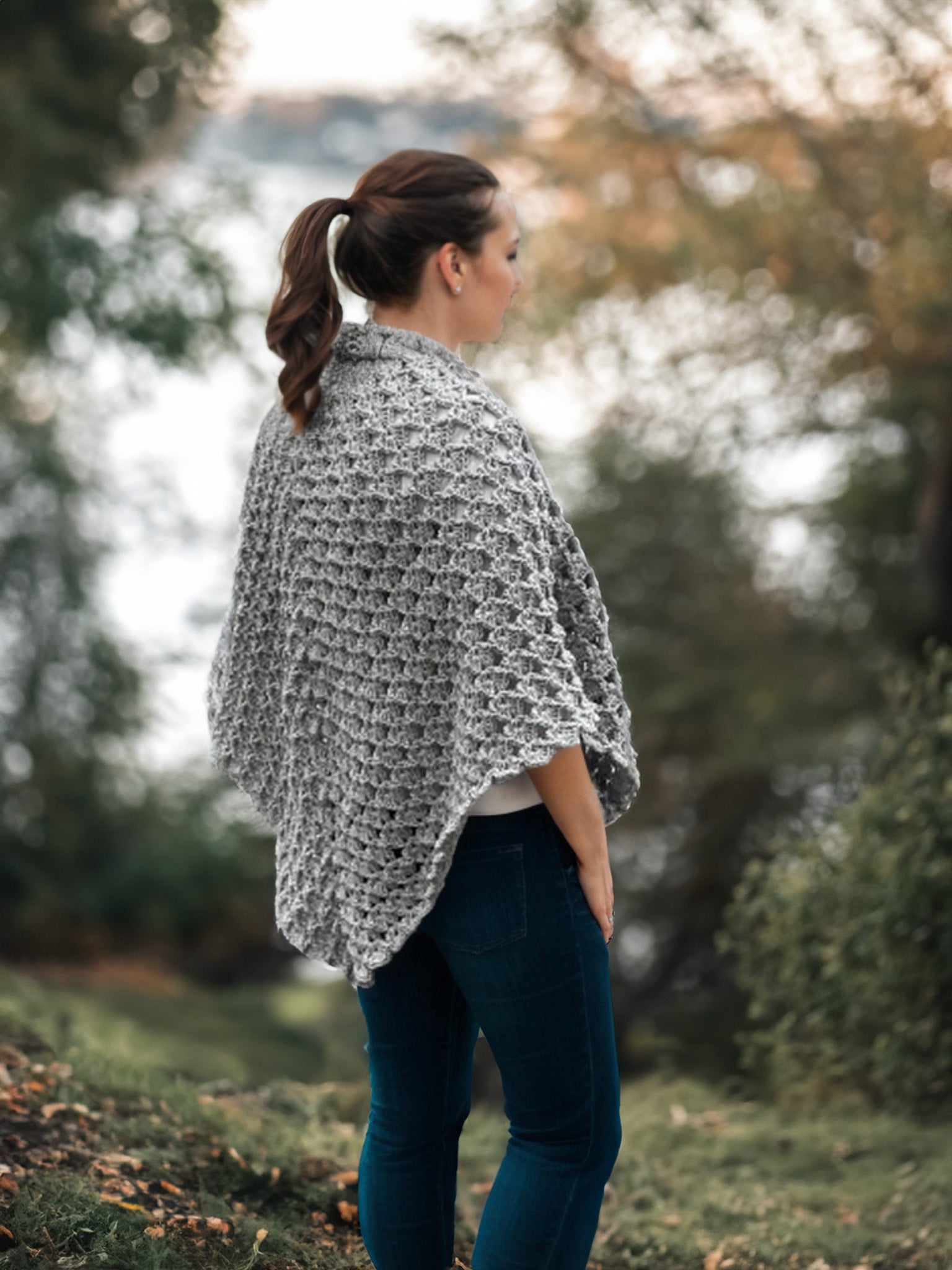 Silver Elegance Poncho
