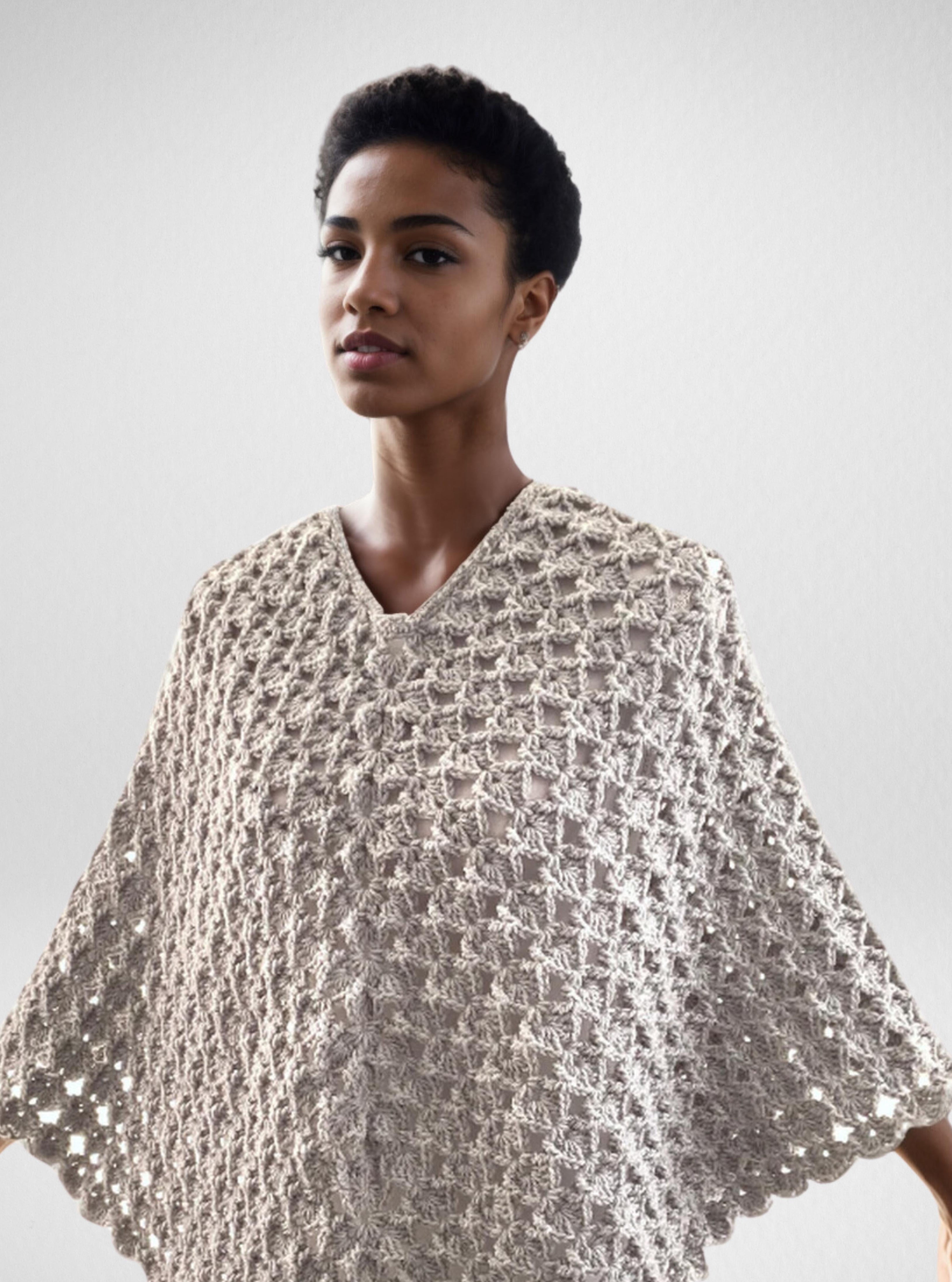 Silver Elegance Poncho