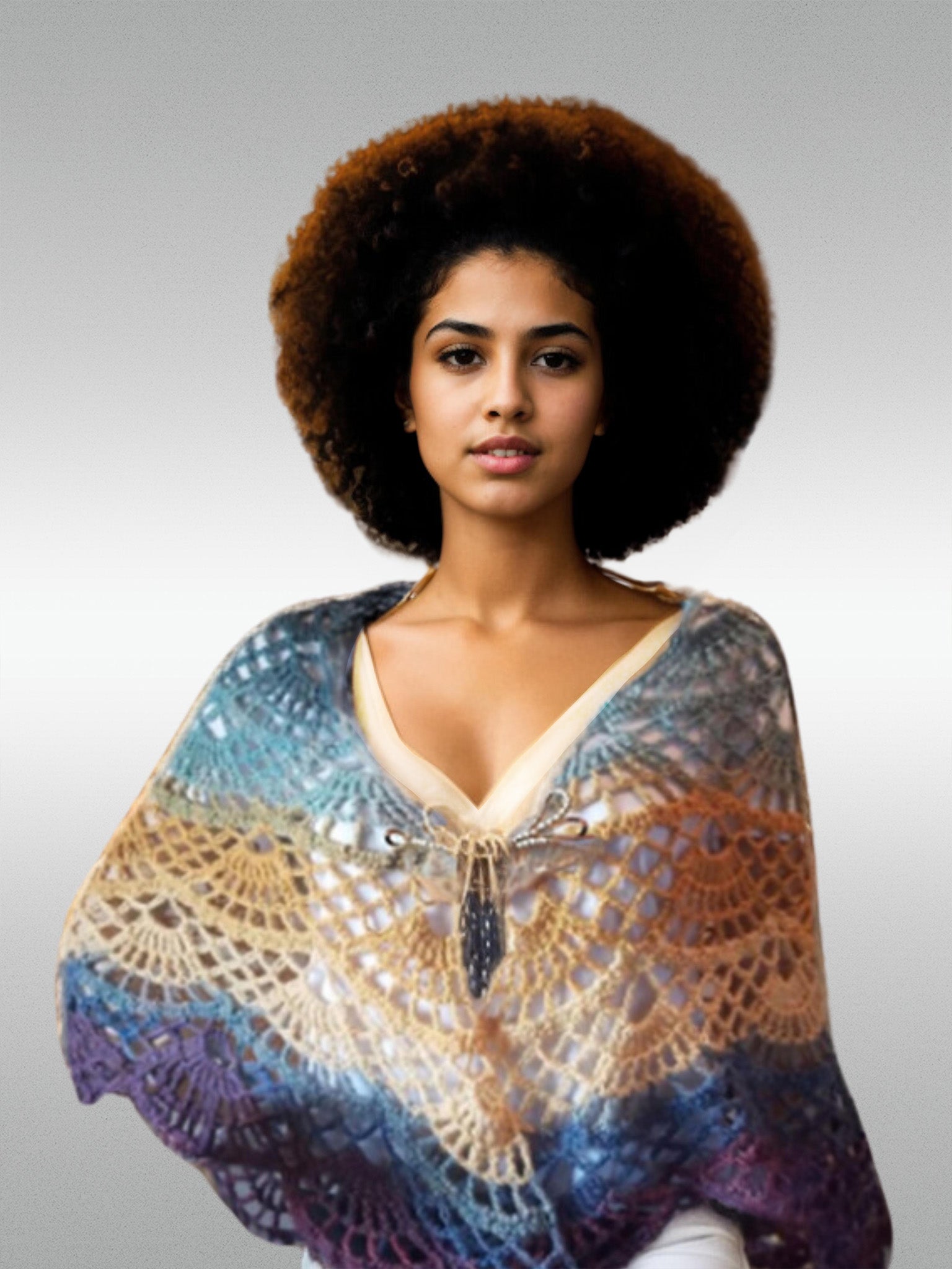 Marine Mosaic Shawl