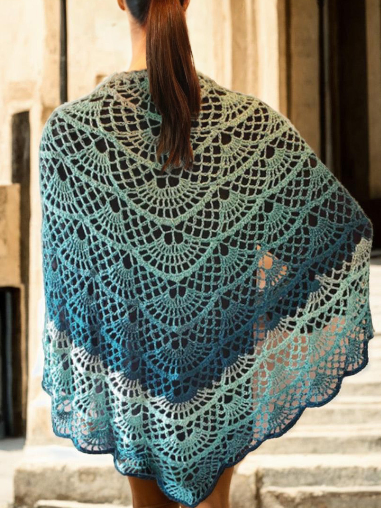Marine Mosaic Shawl