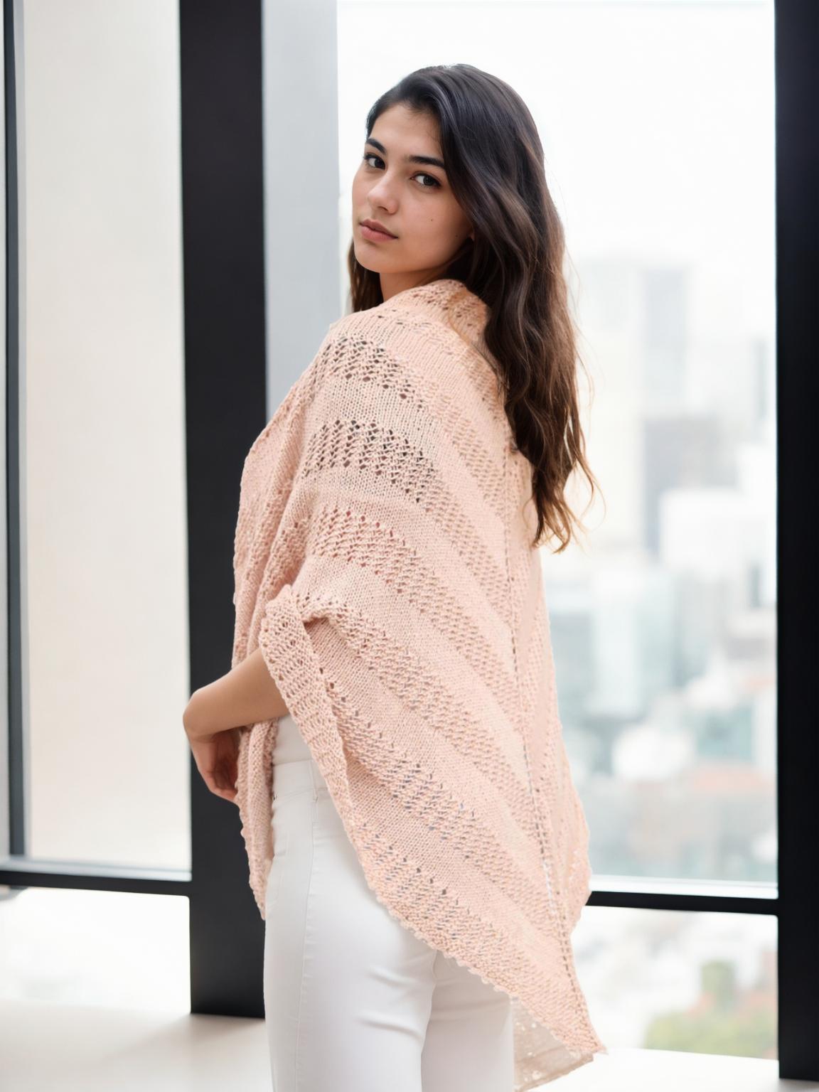 Apricot Whisper Shawl