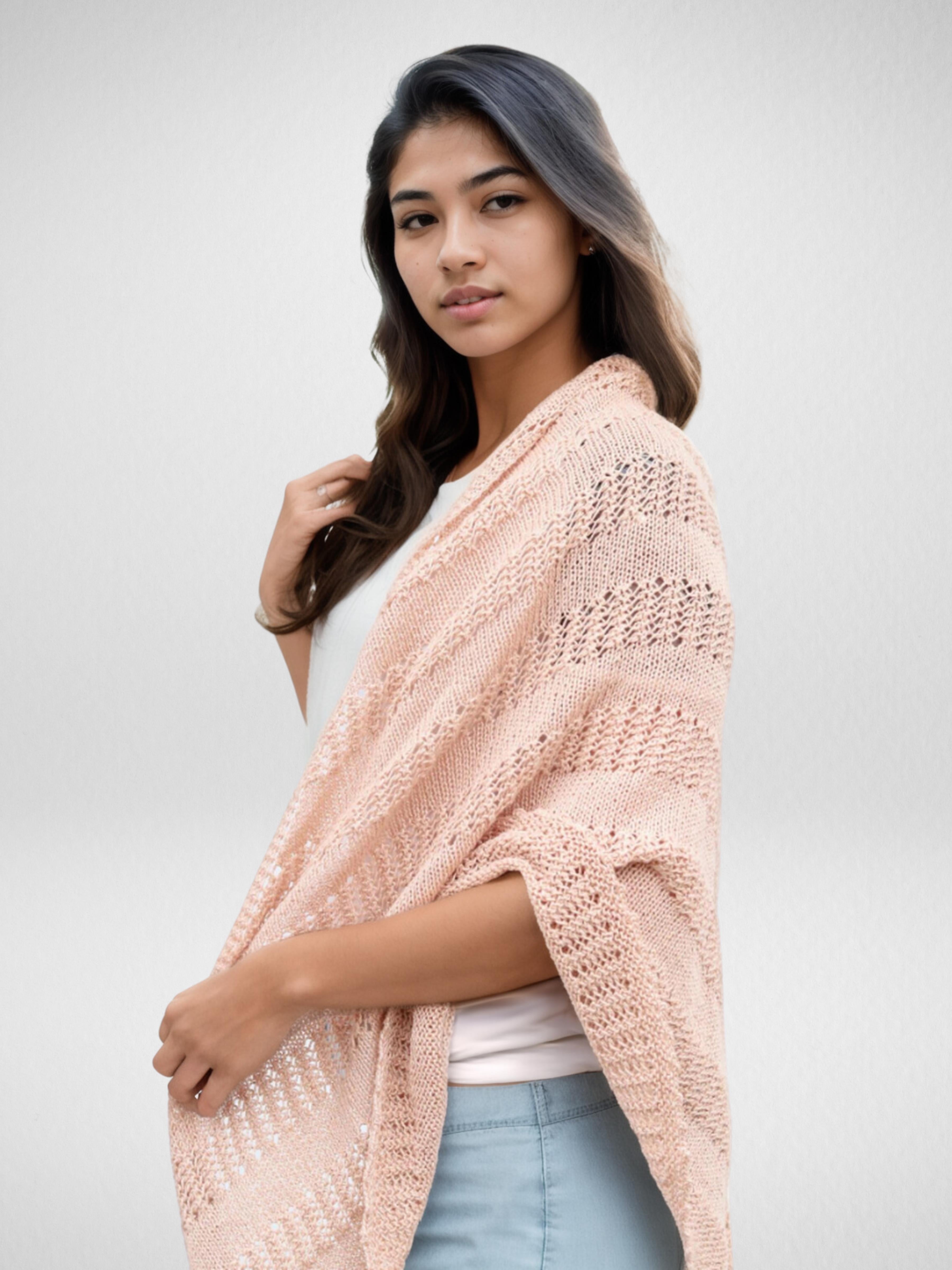 Apricot Whisper Shawl