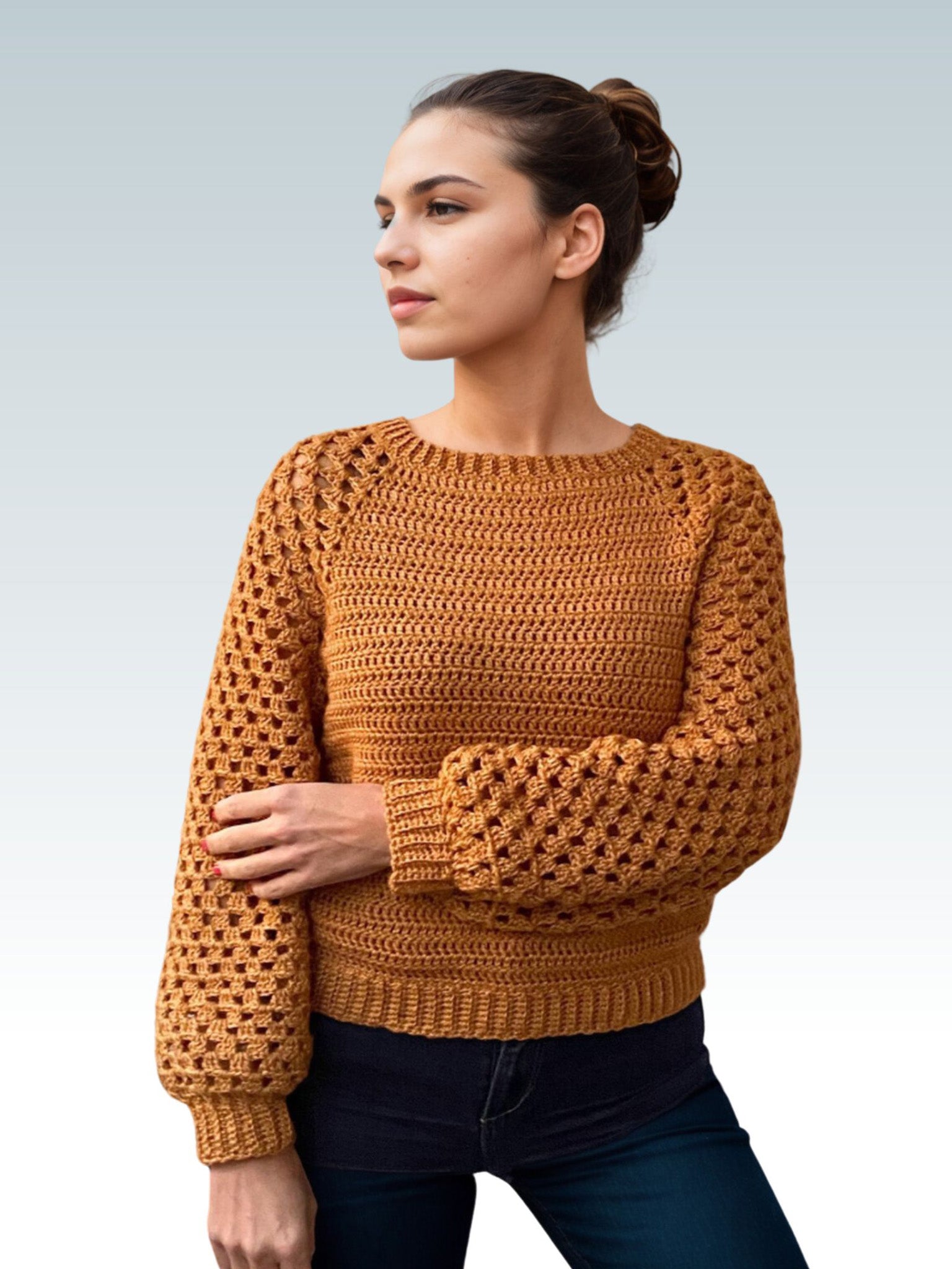 Amber Honeycomb Raglan Sweater