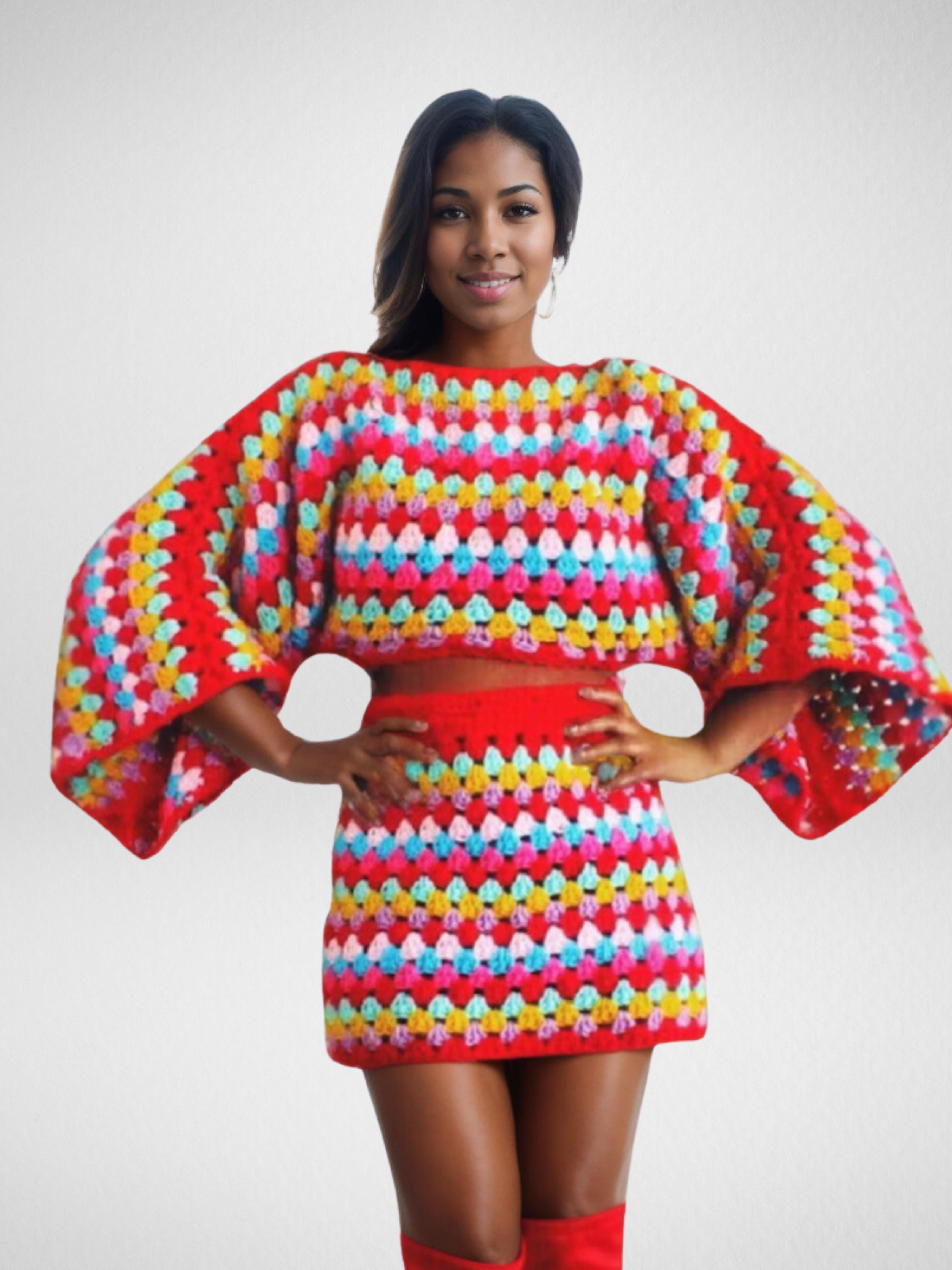 Vibrant Rainbow Two-Piece