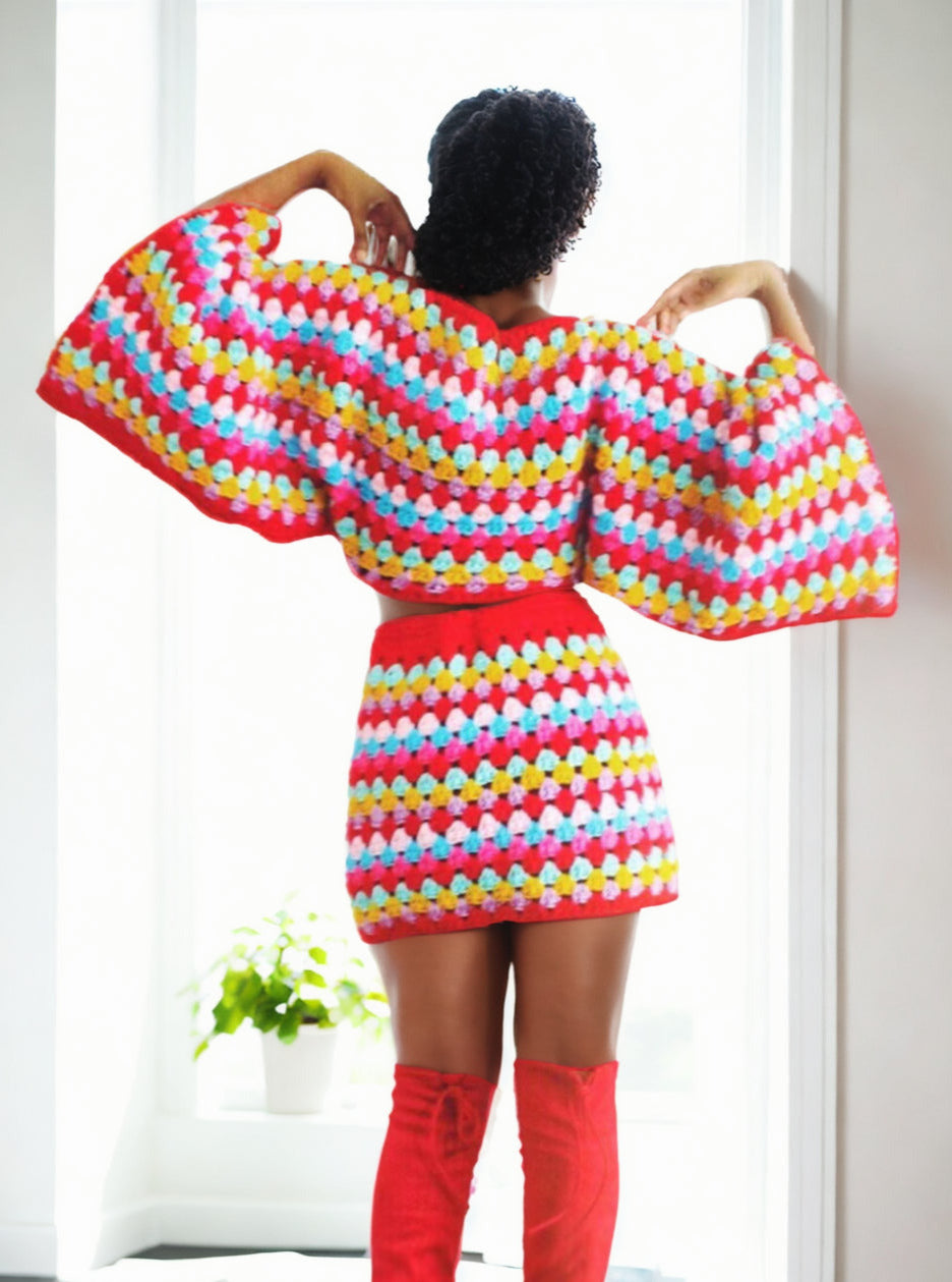 Vibrant Rainbow Two-Piece